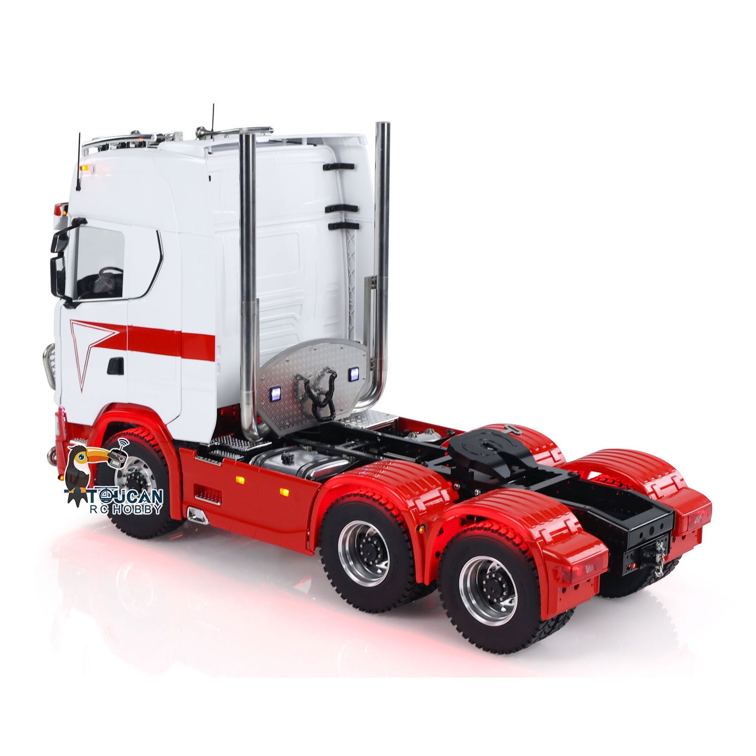 1/14 Scale ST8 RC Tractor Truck - 6x6 Metal Chassis, 2-Speed Transmission, Realistic Sound & Painted Body - Remote Control Simulation Vehicle for Hobbyists & Collectors - Perfect for Off-Road Racing, Farm Simulation & Display Models