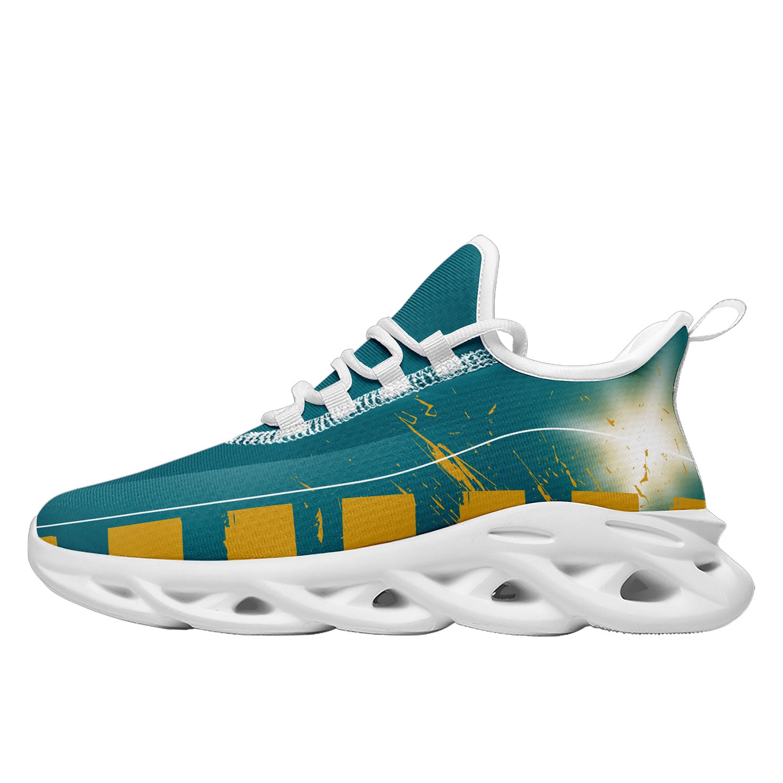 Custom Green & Yellow Jacksonville Maxsoul Sneakers - Personalized Basketball Shoes FN003 D020260 Size 16 | Perfect for Streetwear Fashion & Casual Sports Wear