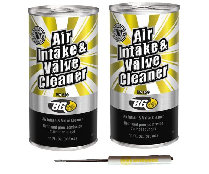 Smilyeez BG GDI Air Intake & Valve Cleaner PN 260 with Pocket Screwdriver (2-Pack) - Professional Engine Maintenance for Improved Performance & Fuel Efficiency
