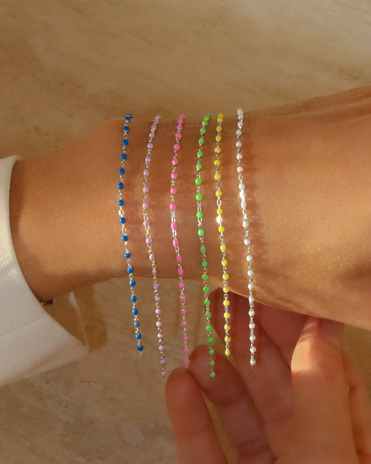 Azul Candy Chain Bracelet for Women - Trendy Beaded Adjustable Fashion Jewelry - Perfect for Parties, Gifts & Everyday Wear