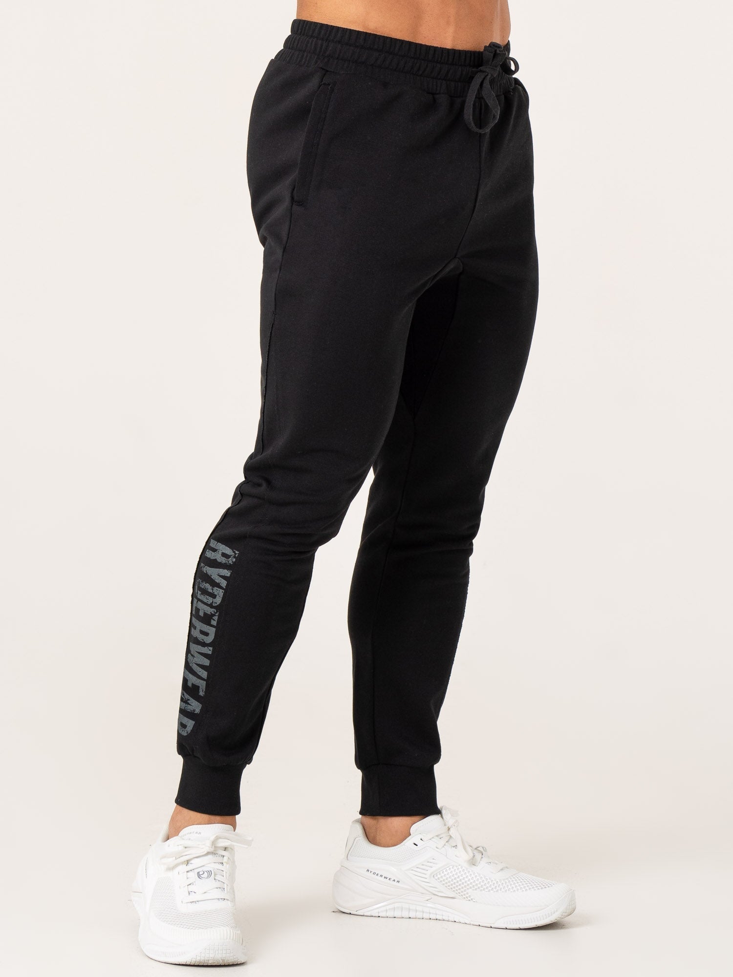 Force Track Pants for Men - Black Athletic Running Jogging Pants - Comfortable Workout & Gym Training Pants for Casual Wear