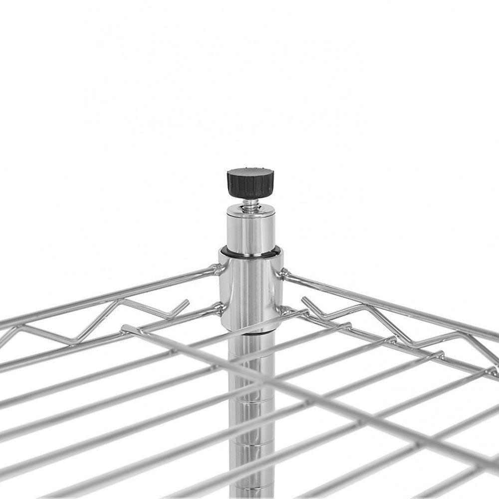 5-Tier Adjustable Metal Storage Shelf - Heavy Duty Wire Shelving Unit for Pantry, Closet, Kitchen, Laundry & Bathroom Organization (Silver) - Perfect for Home Storage, Garage Shelving, and Commercial Use