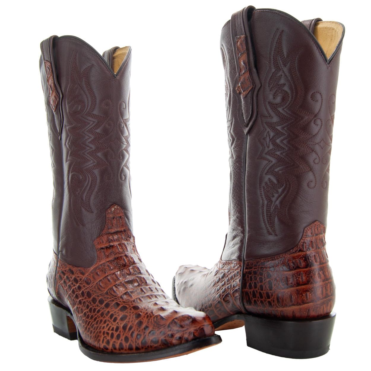 **Soto Boots Men's Gator Tail Print Cowboy Boots - Western Style Exotic Leather Boots for Men H7006 | Perfect for Rodeo, Country Music Festivals & Casual Wear**