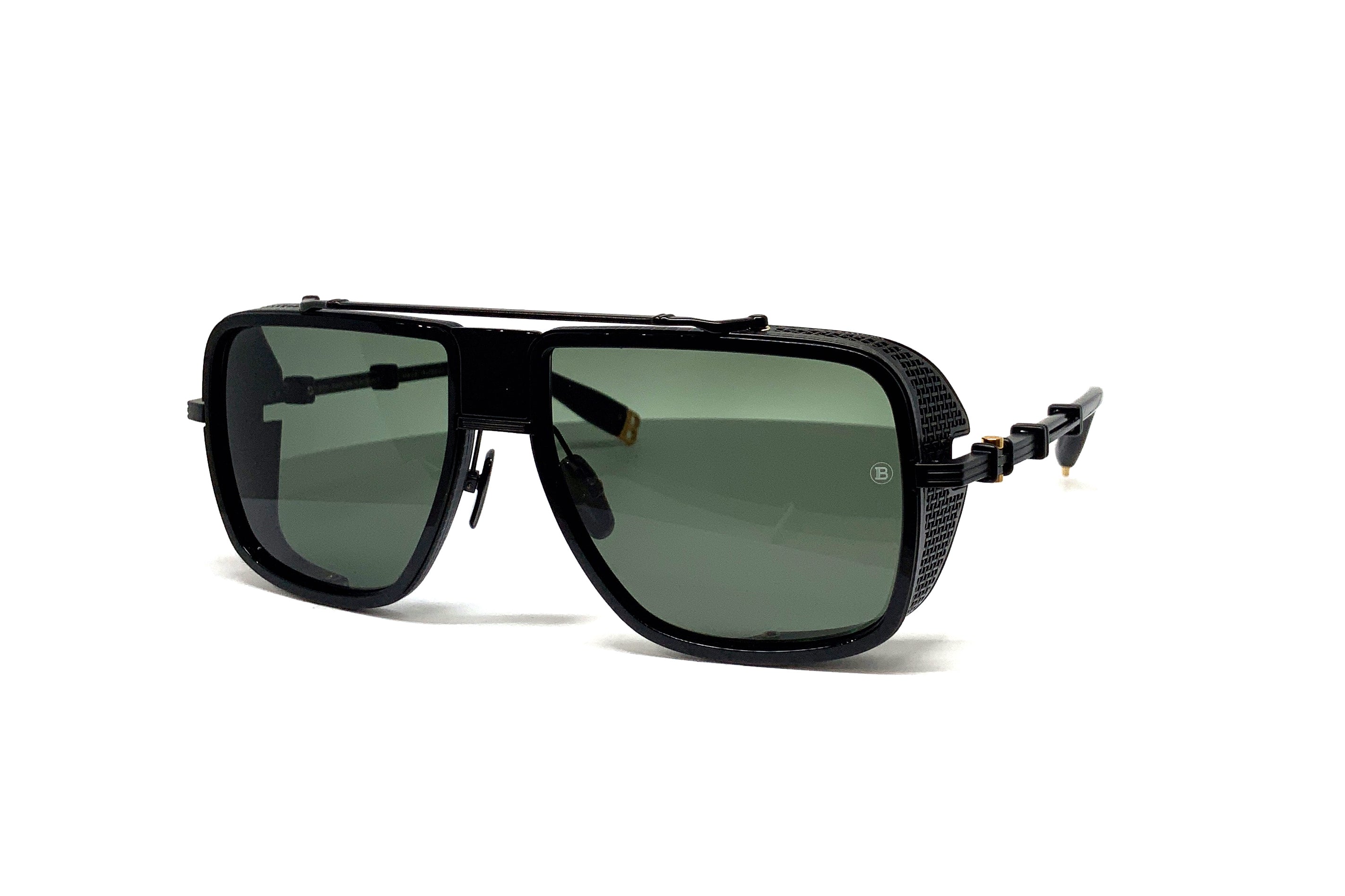 Balmain O.R. Matte Black & Black Urushi Gun Metal Sunglasses - Luxury Fashion Shades for Men & Women | Perfect for Outdoor Activities, Driving & Travel