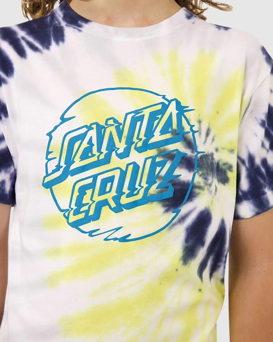 Santa Cruz Vivid Dot Mono Front Boys T-Shirt - Cool Graphic Tee for Kids - Perfect for Casual Wear, School & Outdoor Activities