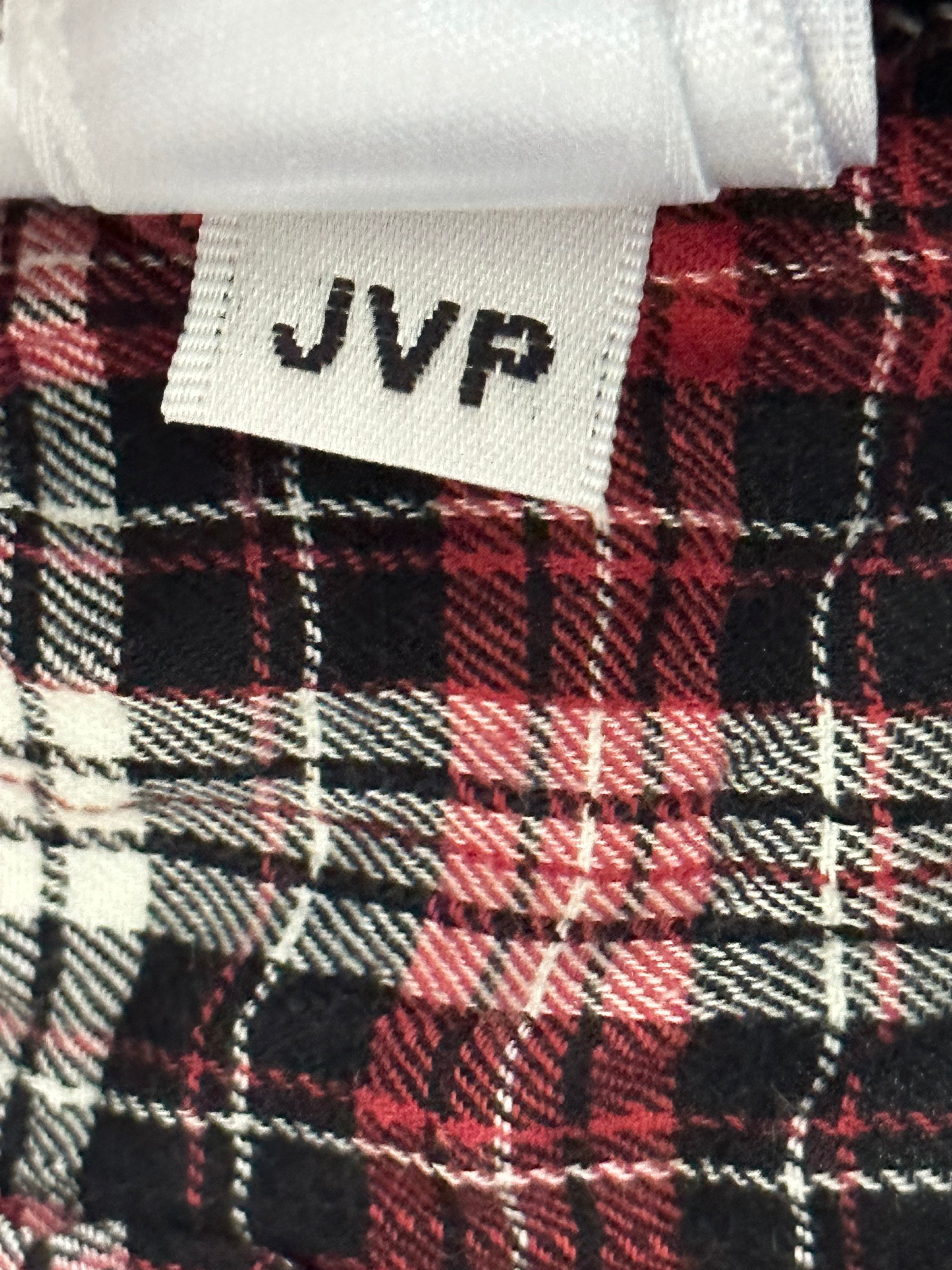 Chrome Hearts Red & White Cross Patch Flannel Shirt - Stylish & Comfortable for Casual Wear & Street Fashion