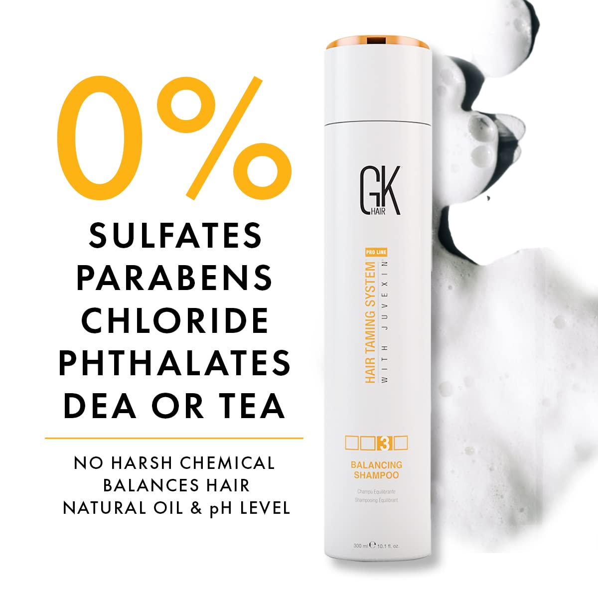GK HAIR Global Keratin Balancing & Moisturizing Shampoo and Conditioner Set (10.1 Fl Oz Each) - Hydrating Hair Care for Dry, Damaged Hair - Perfect for Salon-Quality Treatment at Home