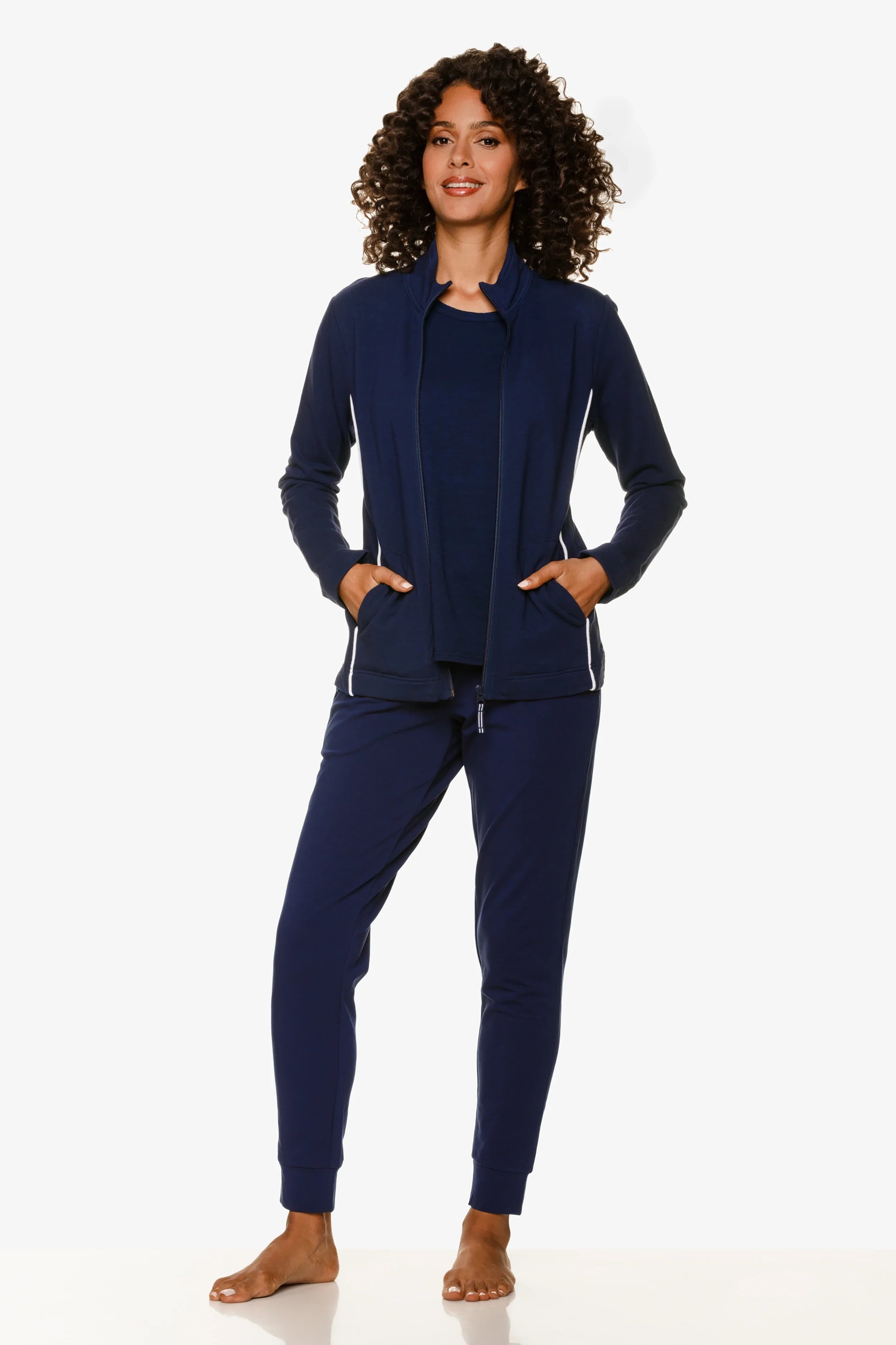 Evy Jacket Women's Lightweight Waterproof Windbreaker - Navy Blue | Perfect for Hiking, Running & Outdoor Activities