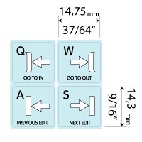 AVID Media Composer & Symphony NITRIS Galaxy Series Keyboard Labels - Compatible with Apple Mac - Perfect for Video Editing Studios & Post-Production Workflows