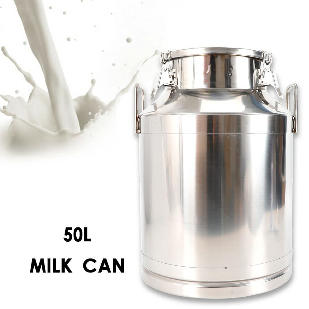 50L Stainless Steel Milk Tank & Wine Barrel - Large Capacity, Sealed Lid, Portable - Perfect for Kitchen, Restaurant, Family, Milk Tea Shop | Brewing, Fermenting, Storing Dairy & Beverages