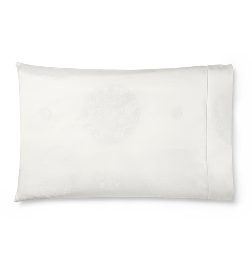 Luxury SFERRA Giza 45 Medallion Embroidered Pillowcases - 100% Egyptian Cotton Bedding Set for Queen/King Size - Elegant Home Decor & Gift Idea for Bedroom, Living Room, and Guest Room