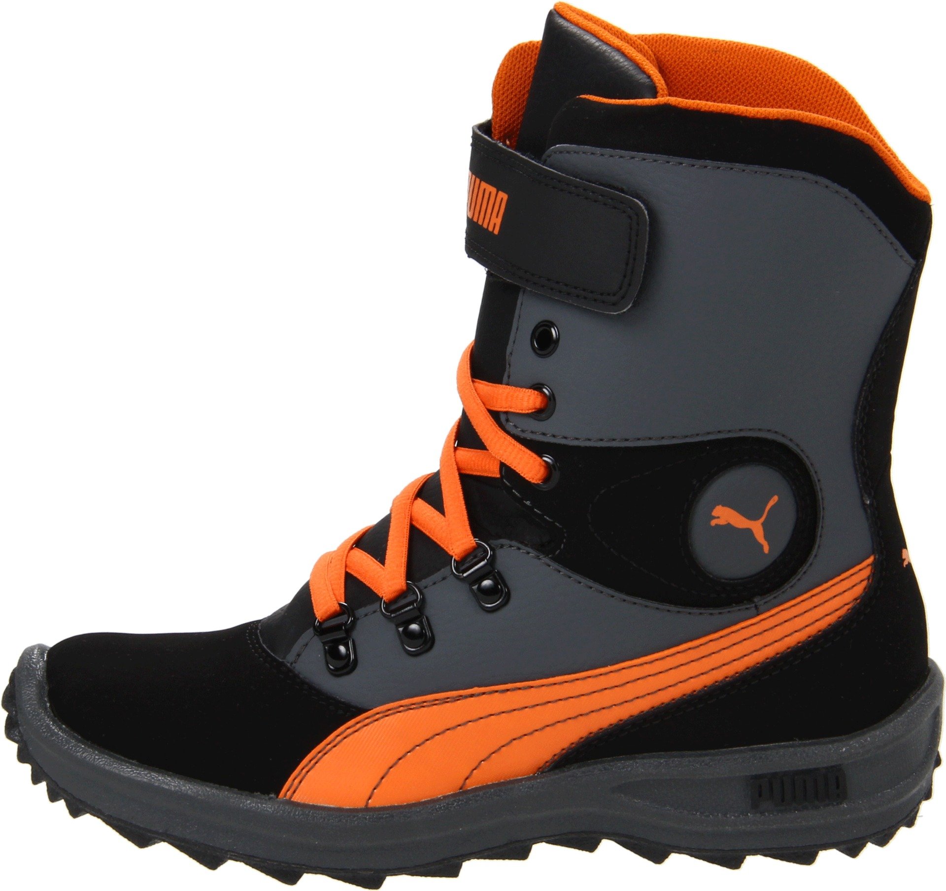 Puma Niveus Boots for Kids - Black/Jaffa Orange/Dark Shadow - Toddler/Little Kid/Big Kid Sizes (5 M US Toddler) - Comfortable & Durable Sneakers for School, Play & Outdoor Activities