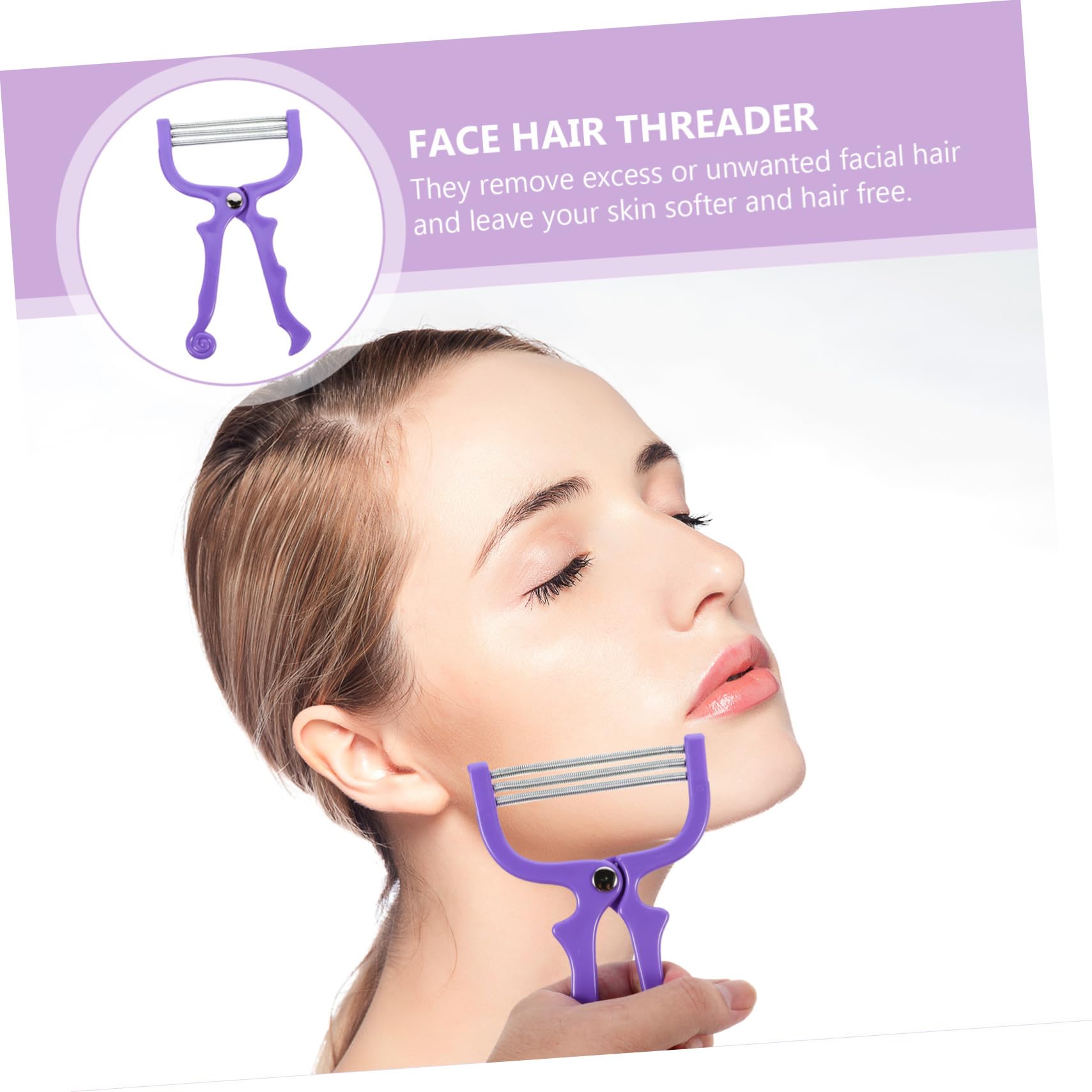 Spring Facial Hair Removal Tool for Women - Manual Hair Threader, Long-Lasting Results, No Harsh Chemicals (Random Color) | Perfect for Eyebrow Shaping & Upper Lip Hair Removal