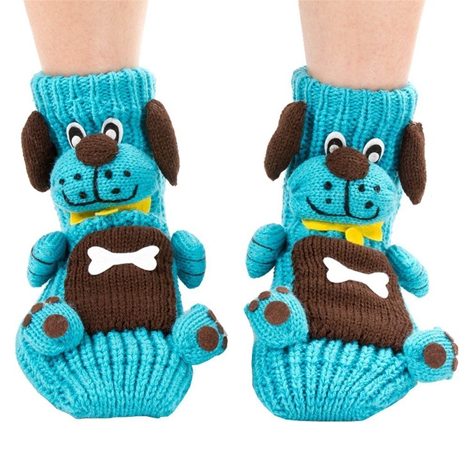 Women's Thick Knit Non-Slip Warm Winter Socks - Cozy Indoor Floor Slippers for Home, Office & Lounge Comfort