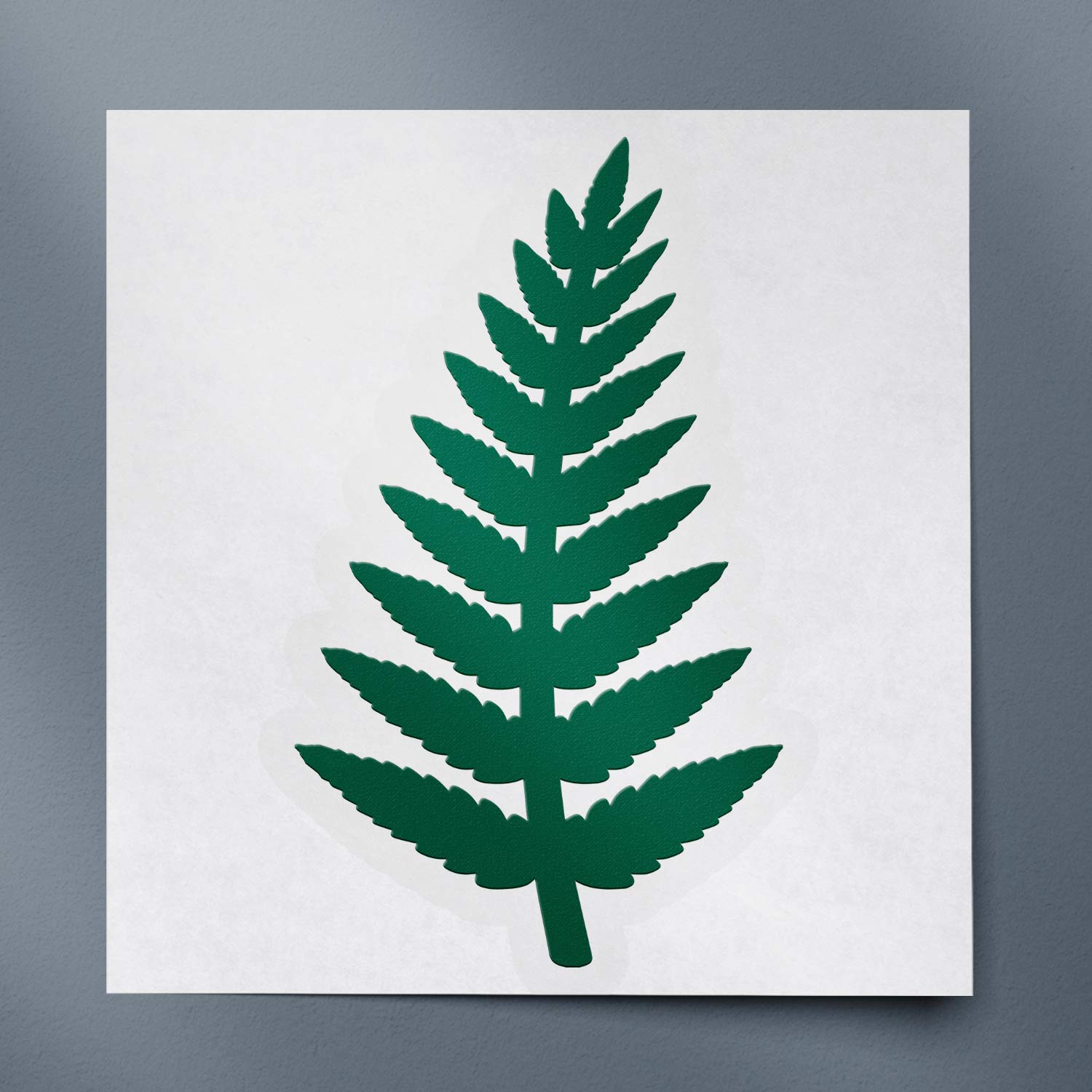 **ANGGEST Fern Silhouette Vinyl Decals (Set of 2) - Waterproof Stickers for Laptop, Phone, Helmet, Car, Mug, Wall & More - Green Leaf Design for Home, Office & Outdoor Decor**