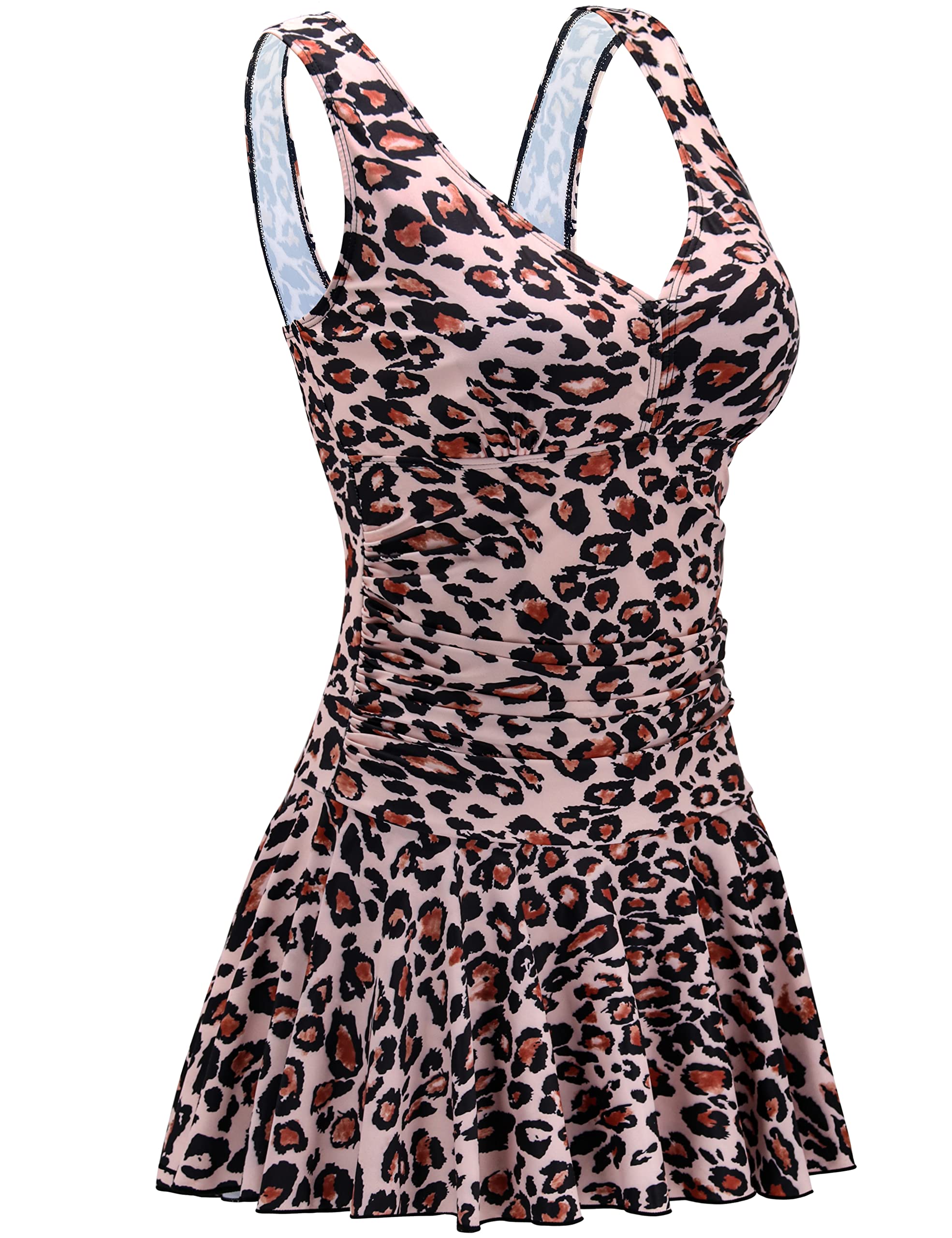 **AONTUS Plus Size One Piece Swimsuit for Women - Vintage Bathing Suit with Tummy Control - Perfect for Beach Vacations, Pool Parties & Summer Getaways**