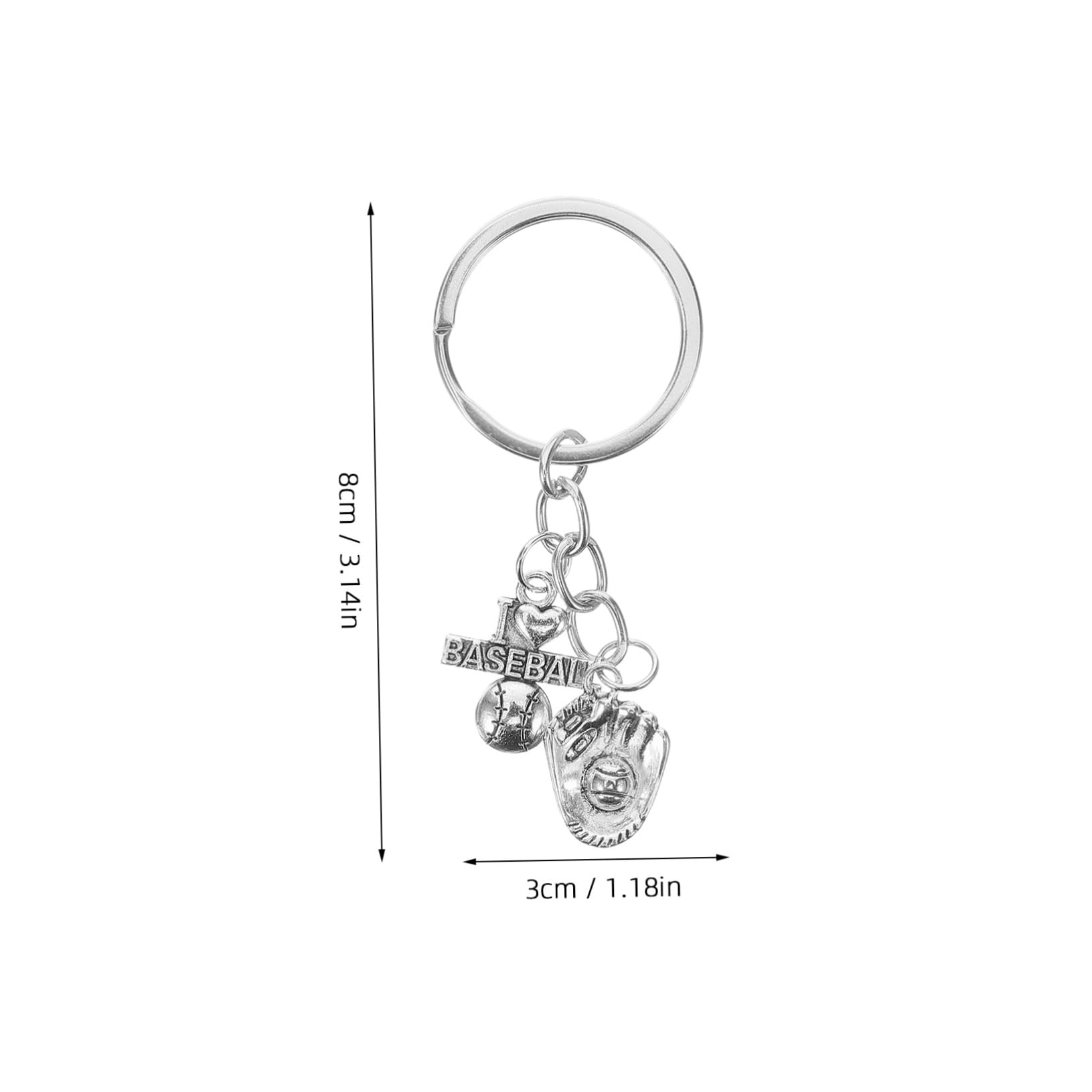 BESPORTBLE 2 Pack Baseball Keychain Set - Baseball Themed Key Rings for Backpacks, Bags & Key Holders - Perfect Baseball Party Favors, Gifts for Women & Baseball Lovers (Great for Baseball Games, Team Events & Fan Accessories)