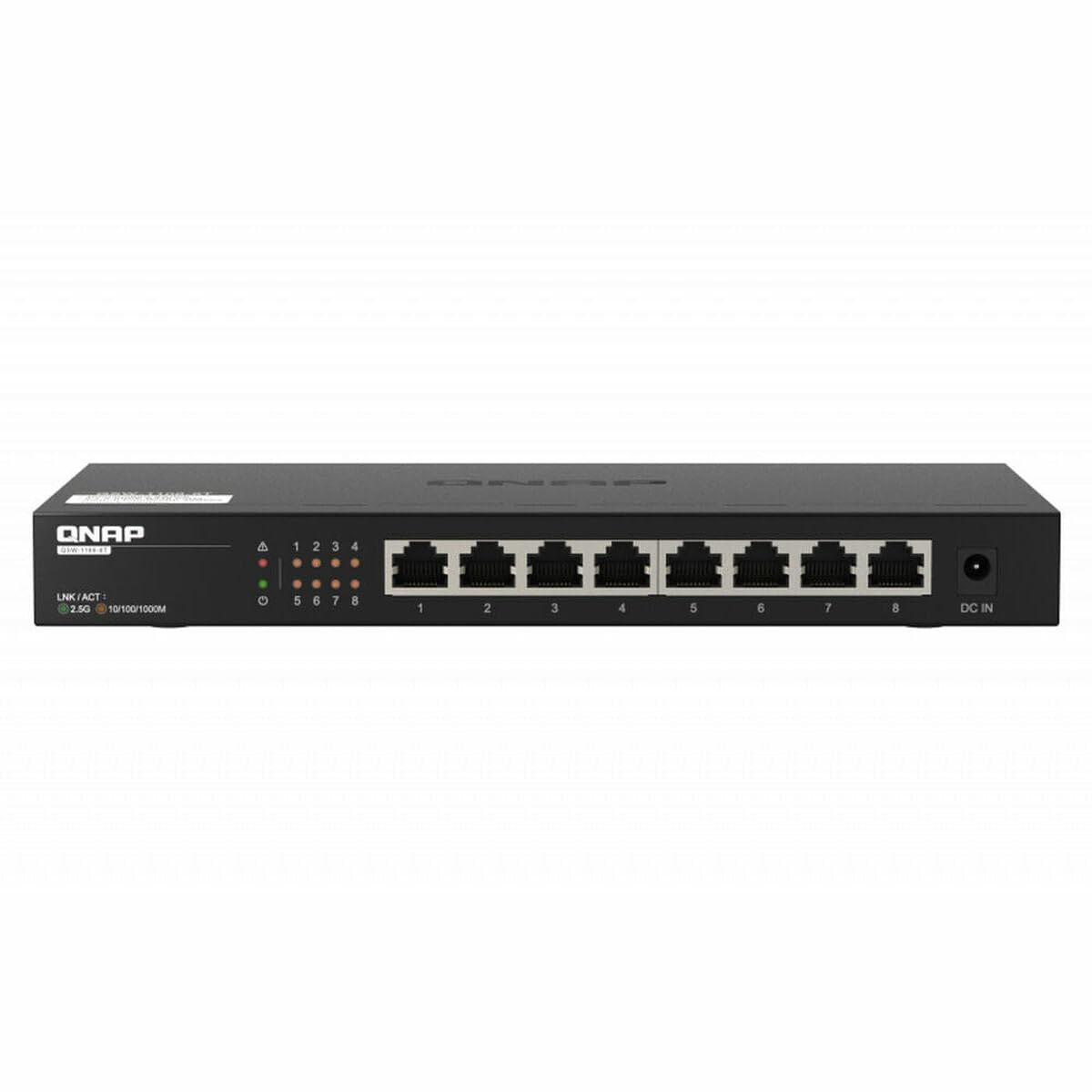 QNAP QSW-1108-8T 8-Port 2.5GbE Unmanaged Network Switch for Home & Office - High-Speed Ethernet Connectivity for Gaming, Streaming & Small Business Networks