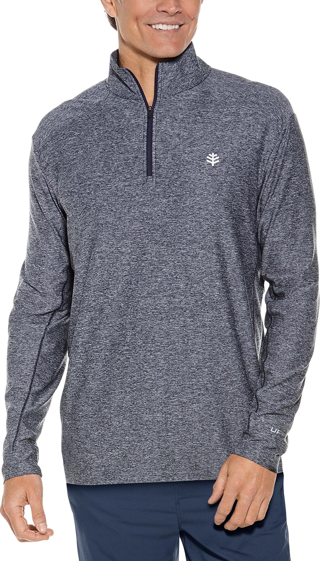 Coolibar UPF 50+ Men's Sun Protective Performance Pullover - Lightweight UV Protection Shirt for Hiking, Golf & Outdoor Activities