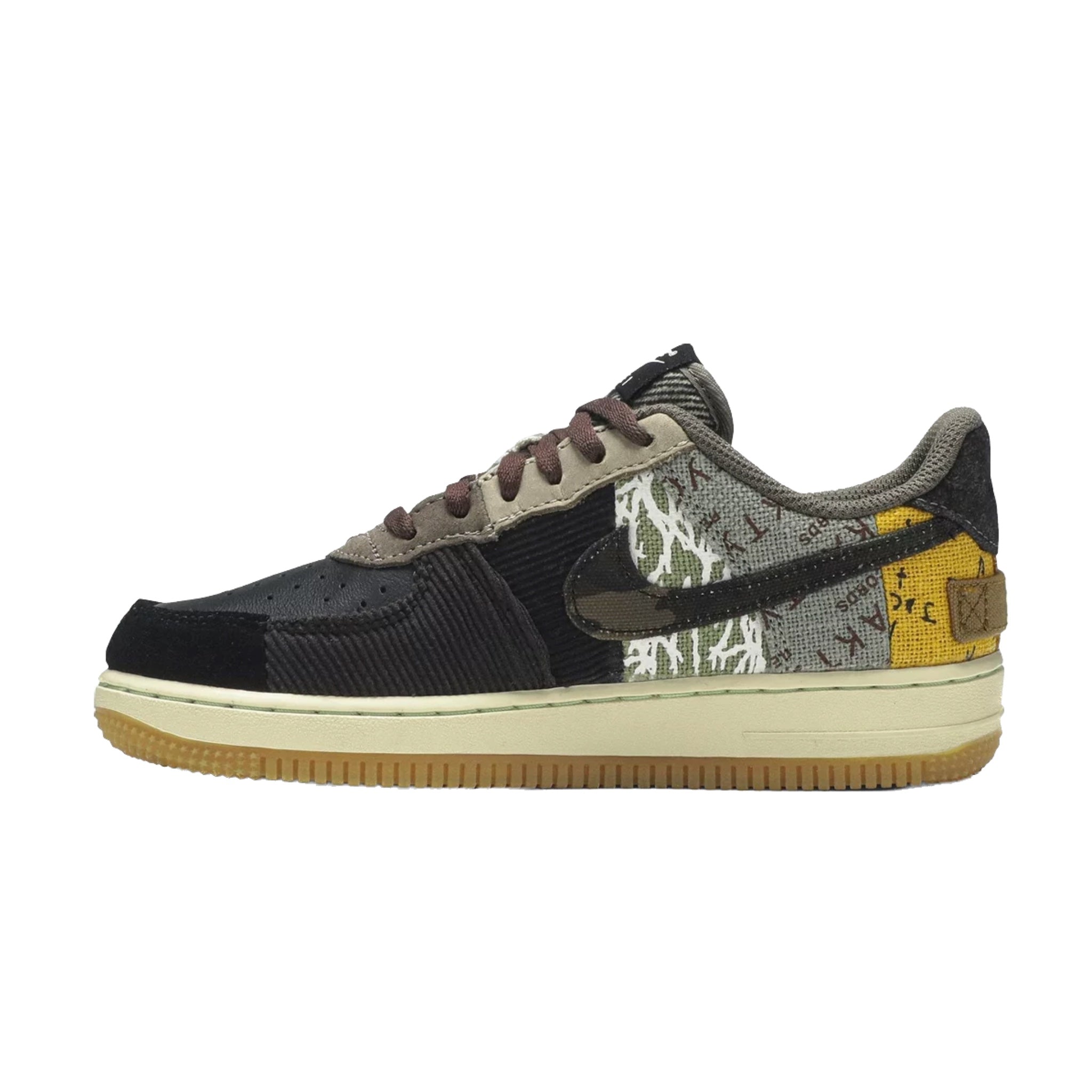 Nike Air Force 1 Low PS Travis Scott Cactus Jack Sneakers - Multi-Color Muted Bronze Fossil Kids Shoes for Casual Wear & Street Style Fashion