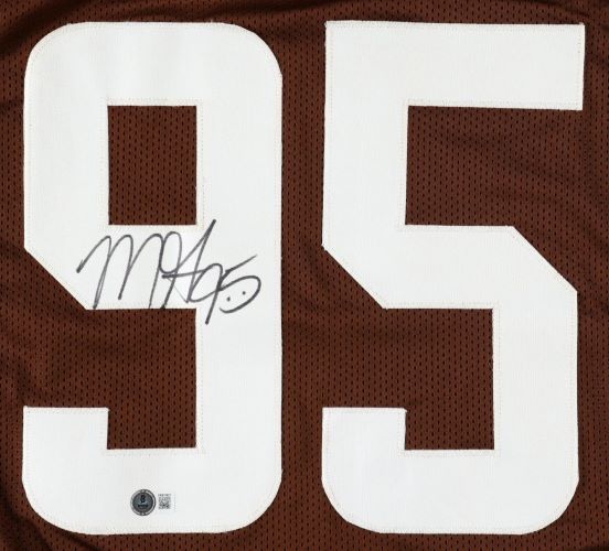 Authentic Myles Garrett Cleveland Browns Signed Football Jersey - Limited Edition Collectible for Fans & Memorabilia Enthusiasts - Perfect for Game Day, Display, and Gifting