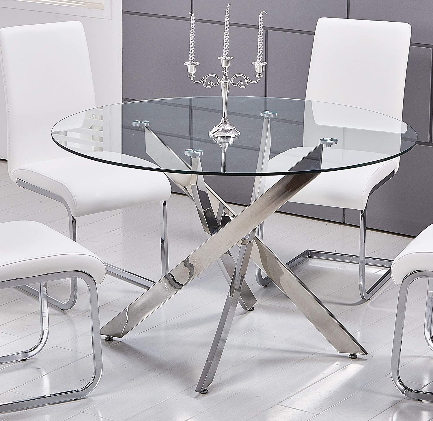 40 Inch Clear Round Glass Table Top by Fab Glass & Mirror – Perfect for Dining, Living Room, and Office Decor