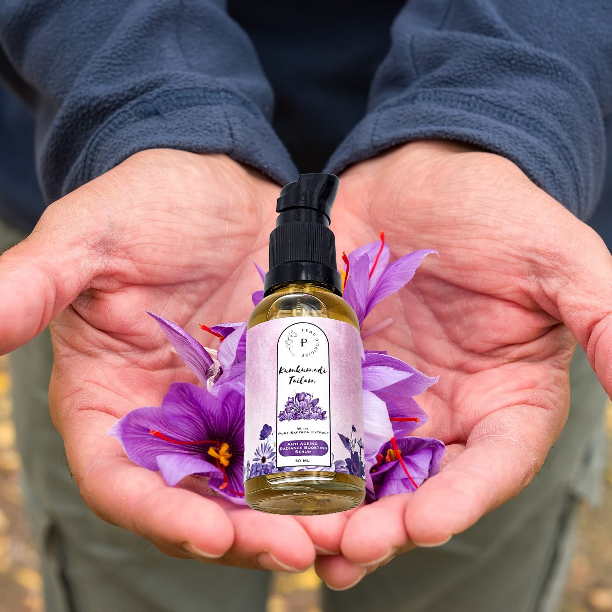 Kumkumadi Face Massage Oil - 100% Natural Ayurvedic Tailam for Winter Skin Care & Glowing Complexion (30ml) | Perfect for Dry Skin, Anti-Aging & Nighttime Facial Routine