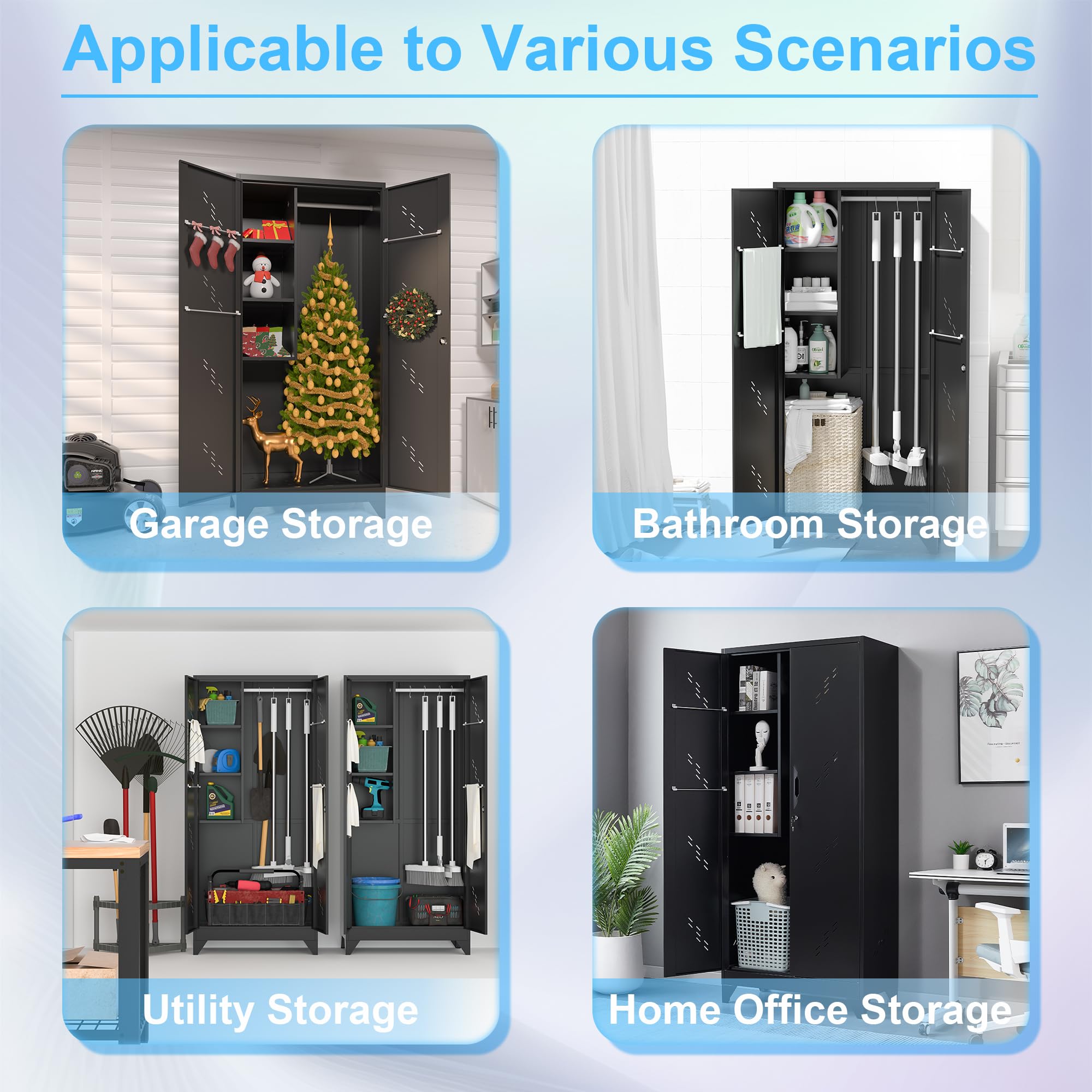 Heavy Duty Metal Storage Cabinet with Locking Doors - 75