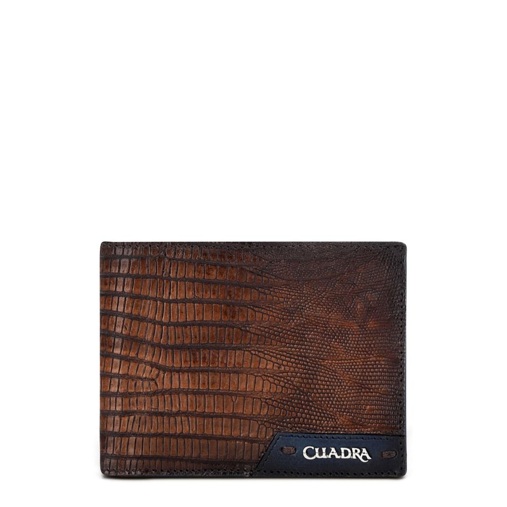 B3005LT Genuine Lizard Leather Bi-Fold Wallet for Men - Classic Honey Brown Designer Wallet for Everyday Use & Gifts