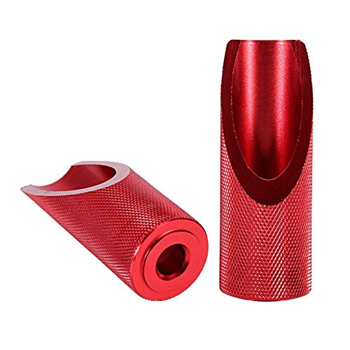 2PCS Red Aluminum Alloy Motorcycle Foot Pegs - Compatible with Honda, Universal Fit Footrest Accessories - Durable Footboard for Highway & Off-Road Riding - Perfect for Cruisers & Sport Bikes