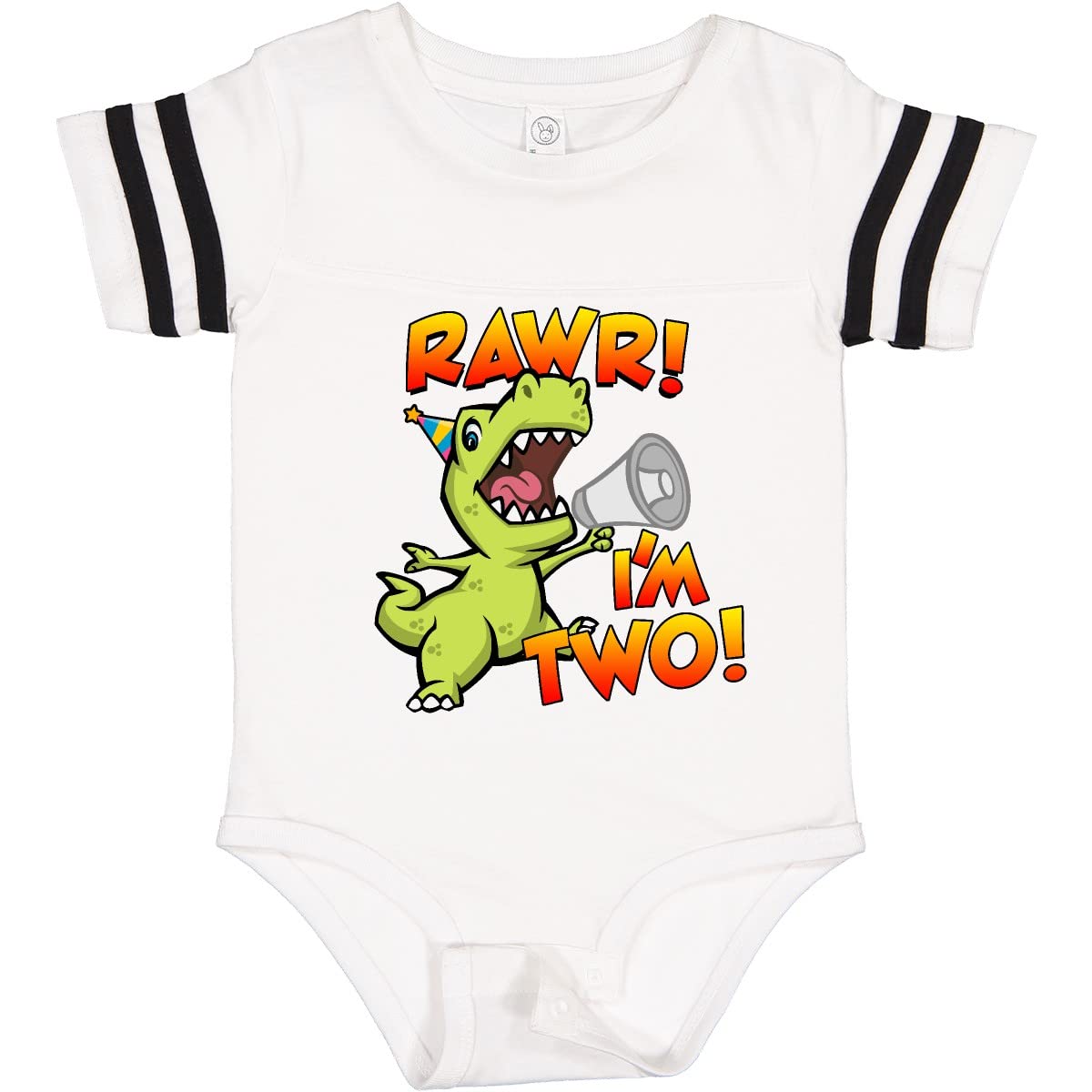 Inktastic Rawr I'm 2 Dinosaur Baby Bodysuit - Cute Dinosaur Themed Outfit for Toddlers Birthday Party & Photo Shoots
