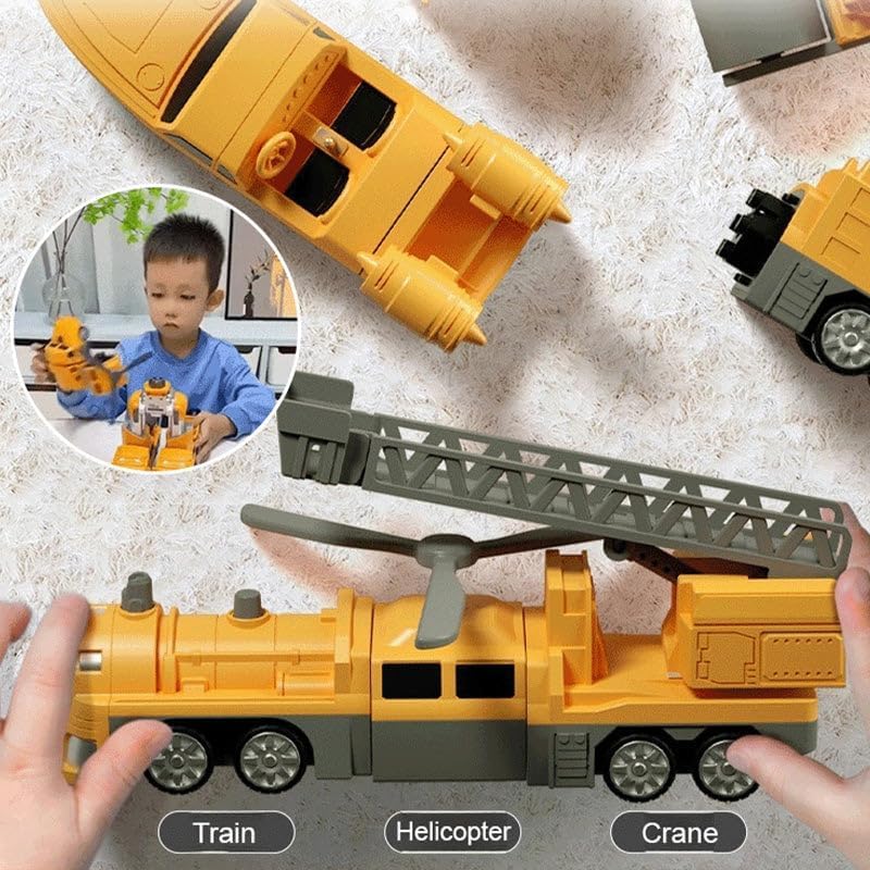 Magnetic Transform Engineering Car Building Toys with Storage Box - 3-8 Year Old Kids STEM Learning Toys, Magnetic Blocks for Toddlers, Transforming Robot Toy for Boys & Girls - Perfect for Indoor & Outdoor Play, Birthday Gifts & Educational Activities