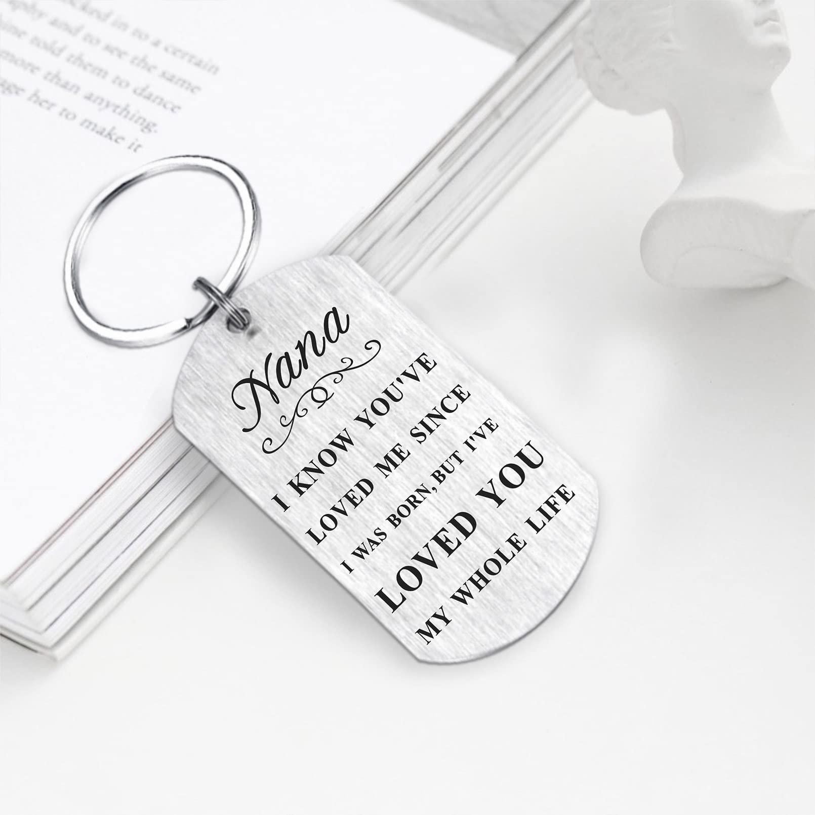 Resdink Personalized 'I Love You Nana' Keychain - Thoughtful Valentine's Day, Birthday & Mother's Day Gift for Grandmothers from Grandkids - Perfect Nana Gift for Special Occasions & Daily Reminders of Love