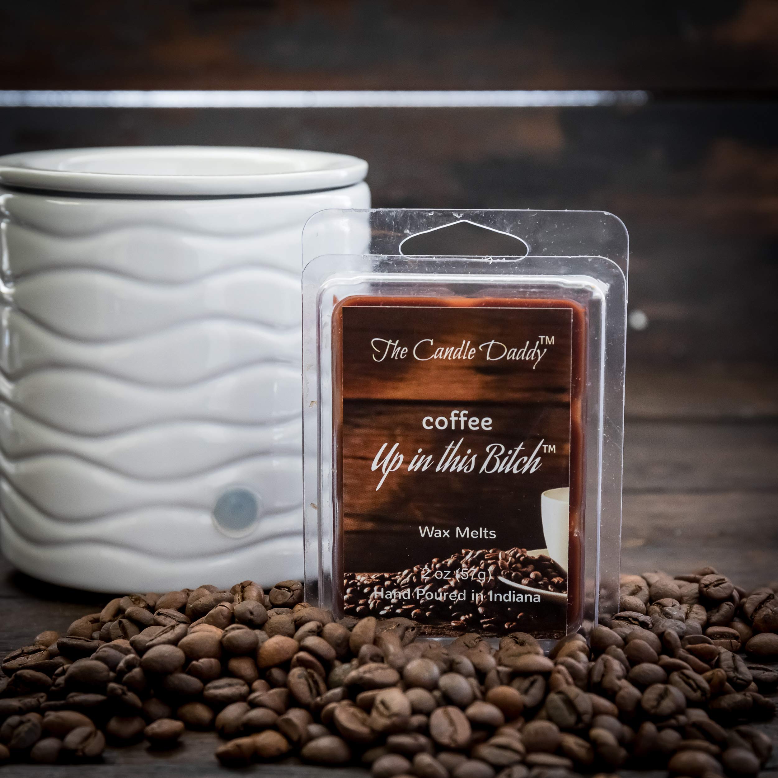 Funny Coffee Scented Candles & Wax Melts - 2x6oz + 3x2oz - Home & Office Decor