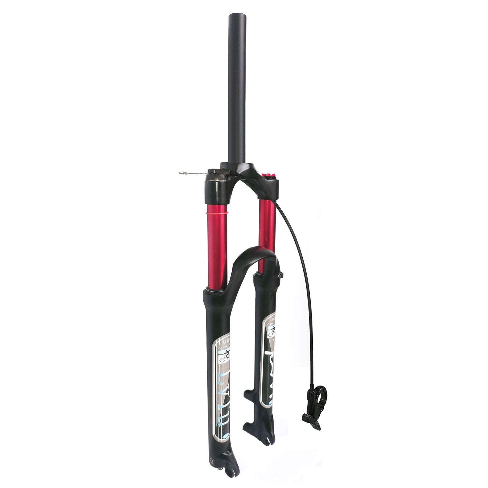 Premium Mountain Bike Air Fork Suspension - 26/27.5/29 Inch, 140mm Travel, QR 9mm Shock Absorber with Remote Lockout (Straight) - Ideal for Trail Riding & All-Mountain Biking