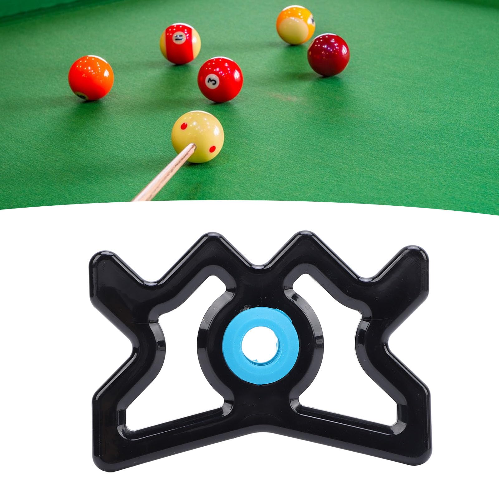 Fockety Pool Billiard Cue Bridge Head - Sturdy Plastic Adjustable Height Non-Slip Bridge Head for Pool Cues - Easy Install & Remove - Perfect for Bars, Game Rooms, and Home Pool Tables