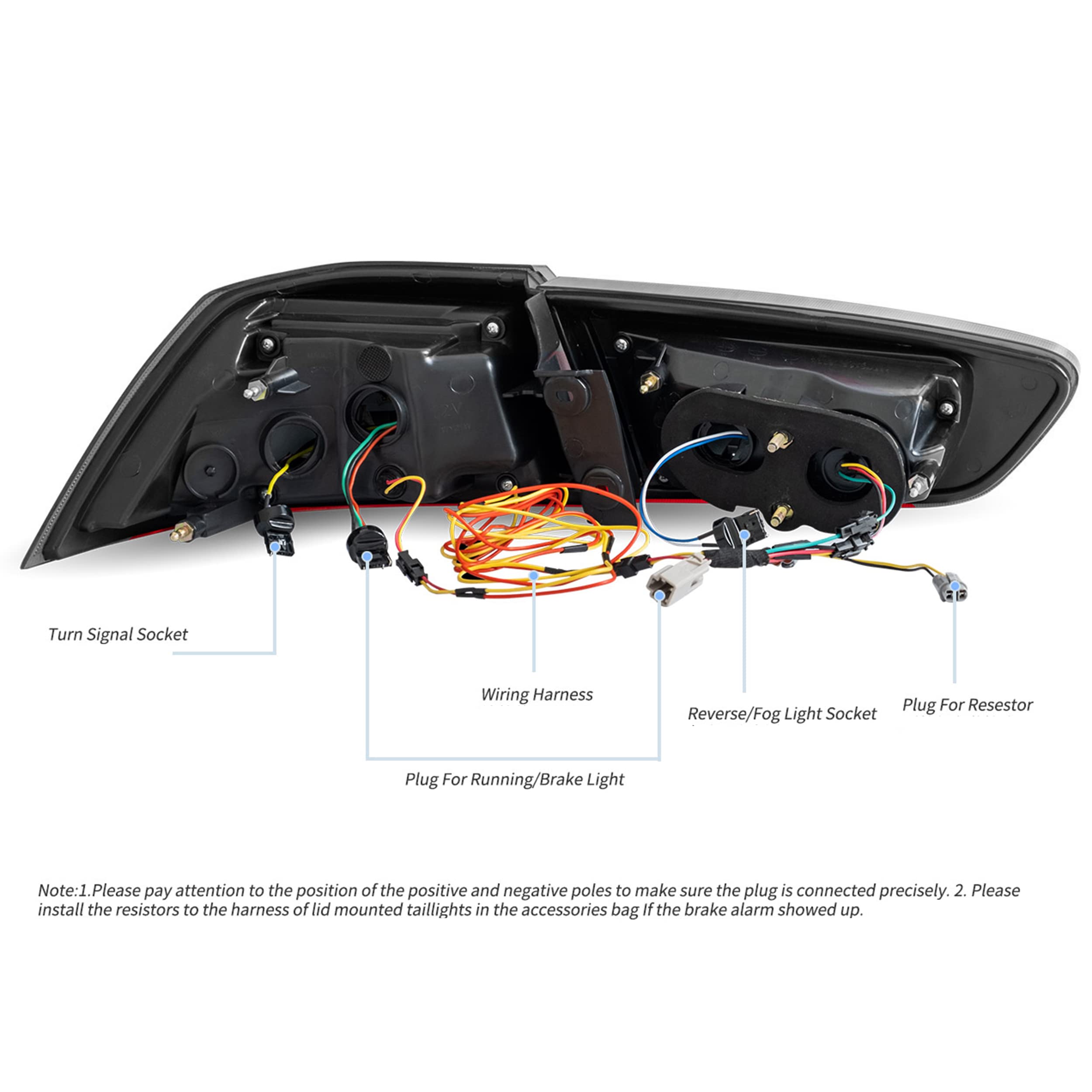 VLAND LED Tail Lights Assembly for Mitsubishi Lancer & EVO X 2008-2020 - Dynamic Sequential Turn Signal, Smoked Lens, Plug & Play (Not Fit Sportbacks/Fortis/IO) - Upgrade Your Car's Style & Safety for Night Driving