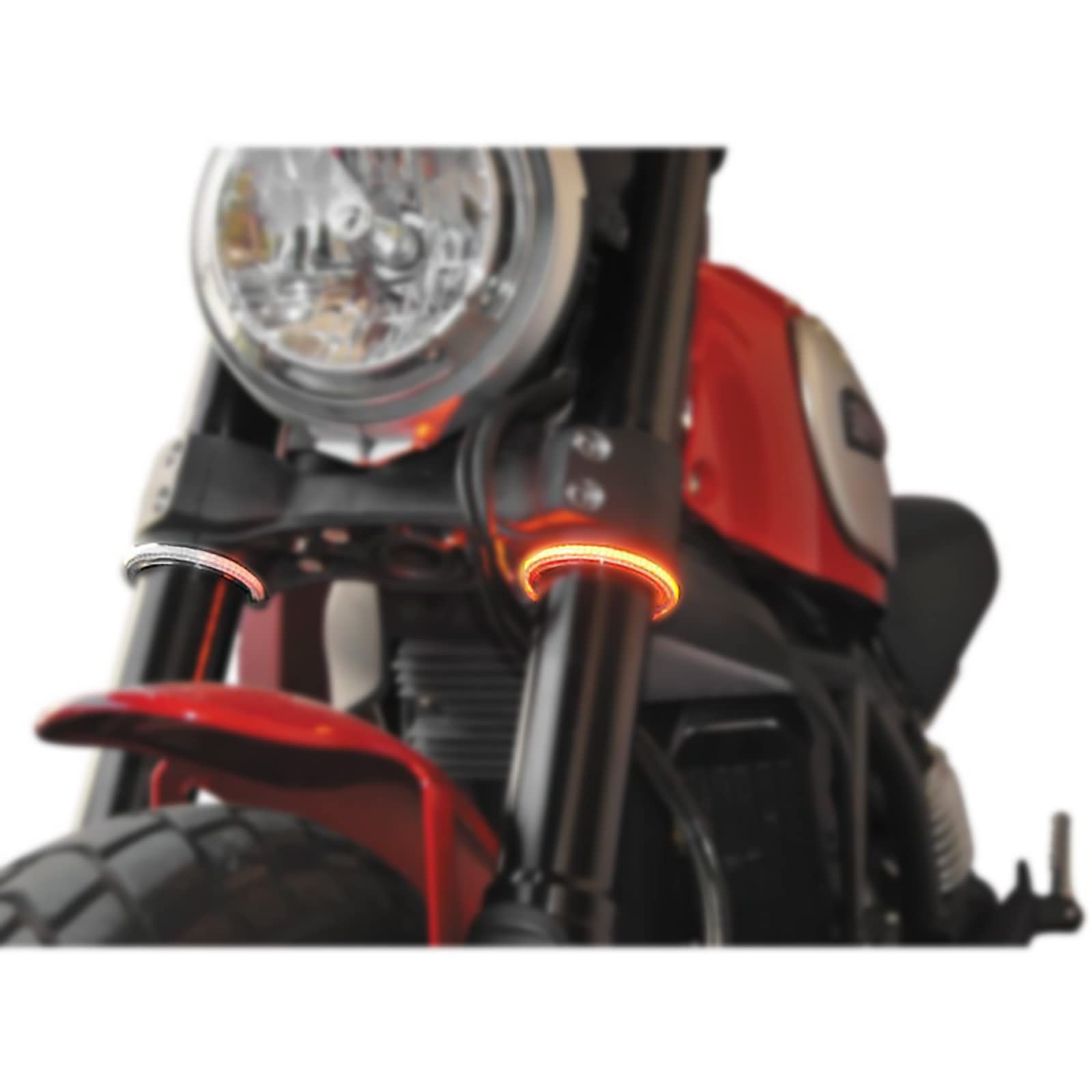 Rage 360 LED Front Turn Signals - 37mm Clear Replacement Bulbs for Motorcycles - Perfect for Harley, Honda & Yamaha Bikes - Enhance Visibility for Night Riding & Safety