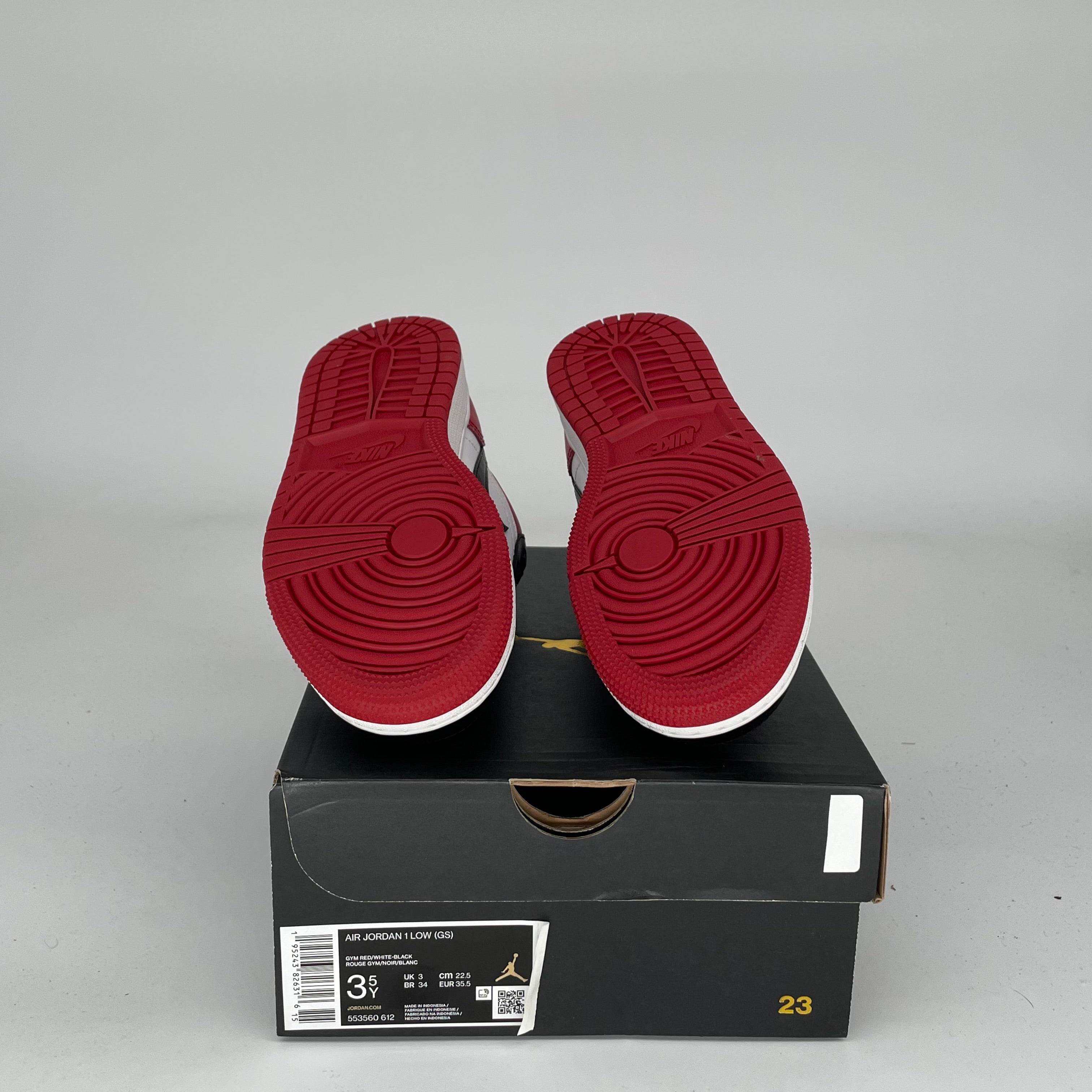 Original Air Jordan 1 Retro High OG 'Bred Toe' Basketball Shoes Size 3.5Y (553560-612) - Men's/Women's Sneakers for Sports, Streetwear & Casual Fashion