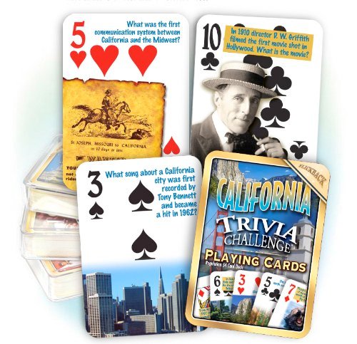 1970s Trivia Playing Cards & California Trivia Card Game Set - Fun Retro Party Games for Adults, Family Game Night, Birthday Gifts & Travel Entertainment