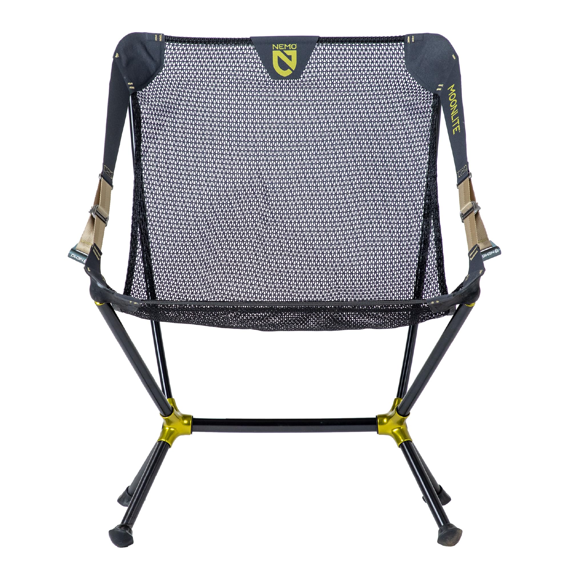 NEMO Equipment Moonlite Reclining Camp Chair - Lightweight Portable Folding Chair for Outdoor Camping, Hiking, Beach & Backyard Relaxation - One Size - Black Pearl