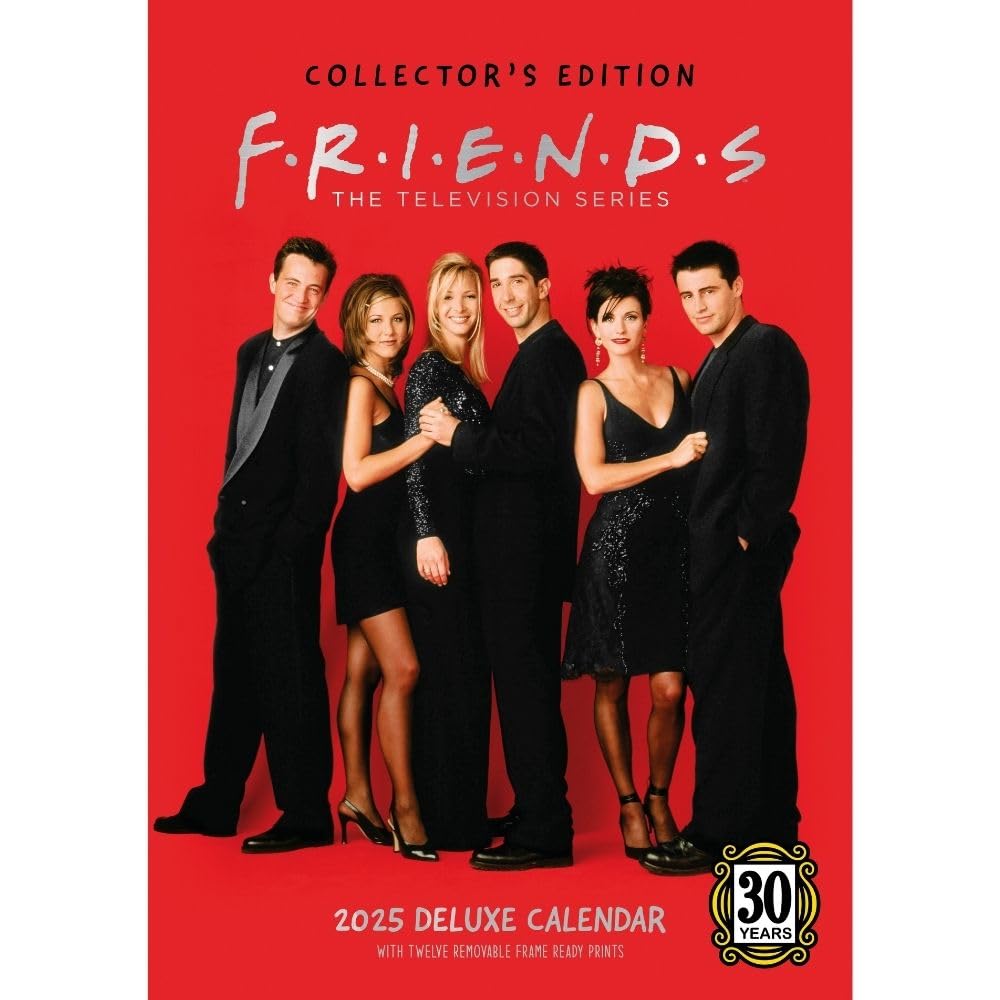 2025 Friends TV Show Wall Calendar - 12-Month A3 Deluxe Hanging Calendar with Spiral Binding | Perfect for Office, Home Decor & Fan Gifts