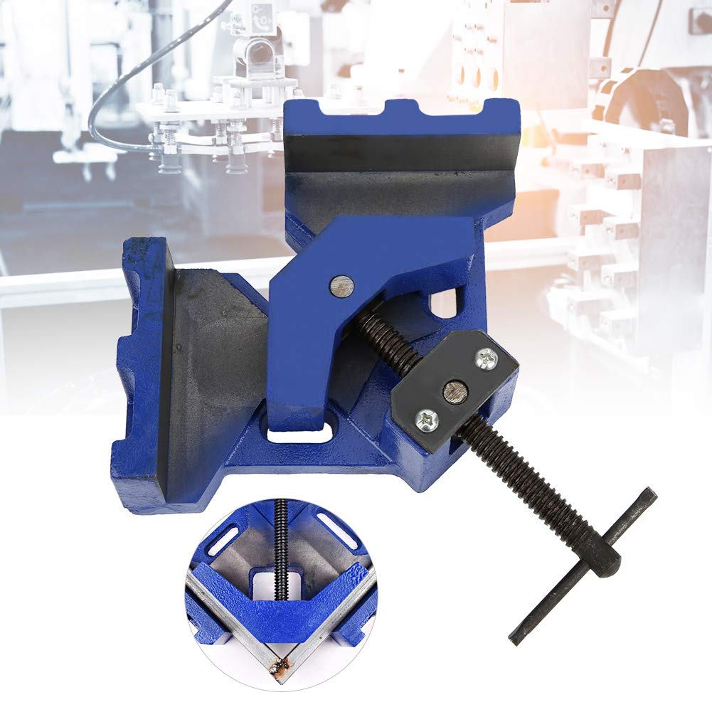 Heavy-Duty 4-Inch 90° Right Angle Clamp - Cast Iron Welding Tool for Woodworking, Metalworking & DIY Projects - Perfect for Welding Equipment, Hardware Accessories & Workshop Use