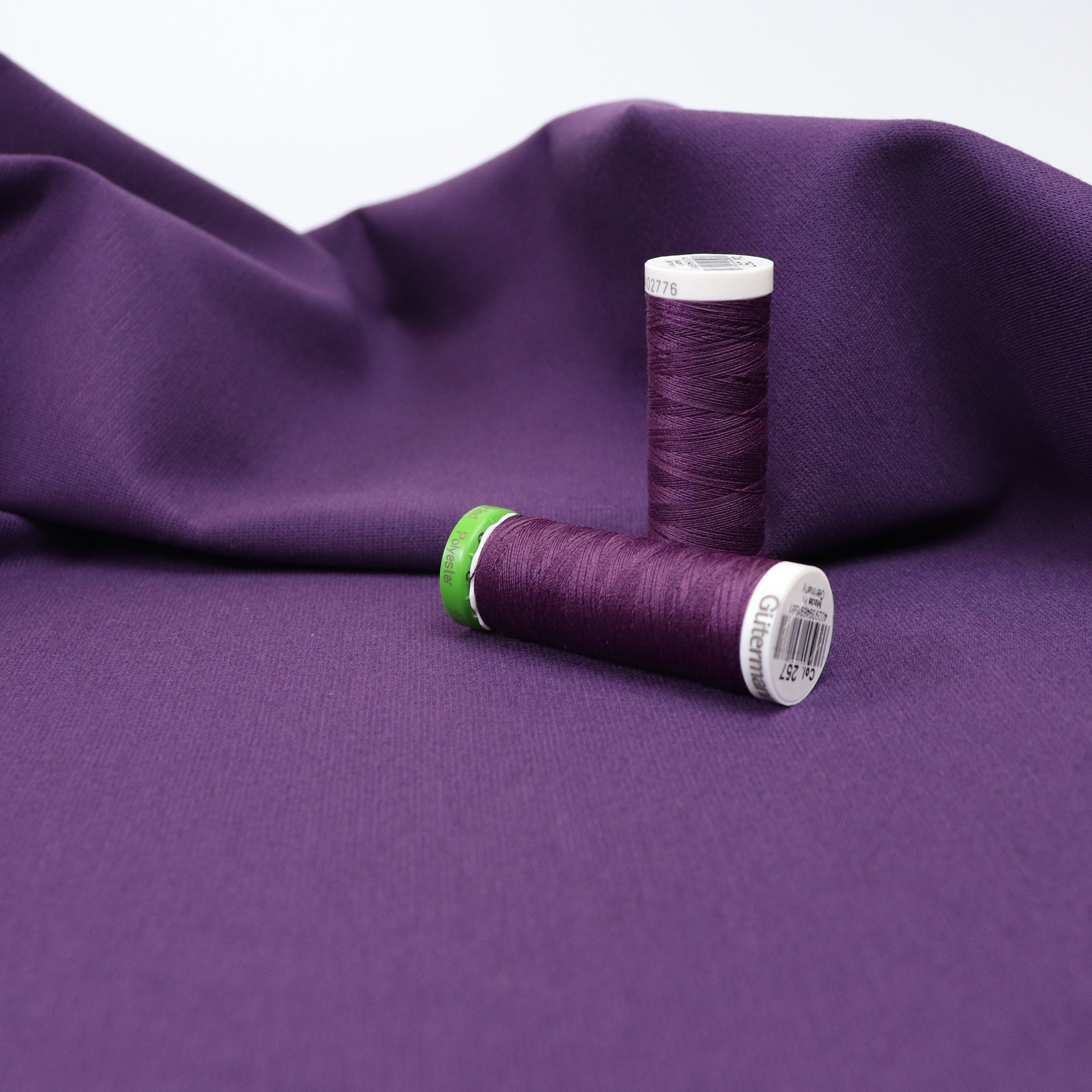 Premium Viscose Ponte Di Roma Fabric - Soft & Durable Purple Knit Material for Dresses, Skirts & DIY Sewing Projects | Perfect for Fashion Designers & Crafters