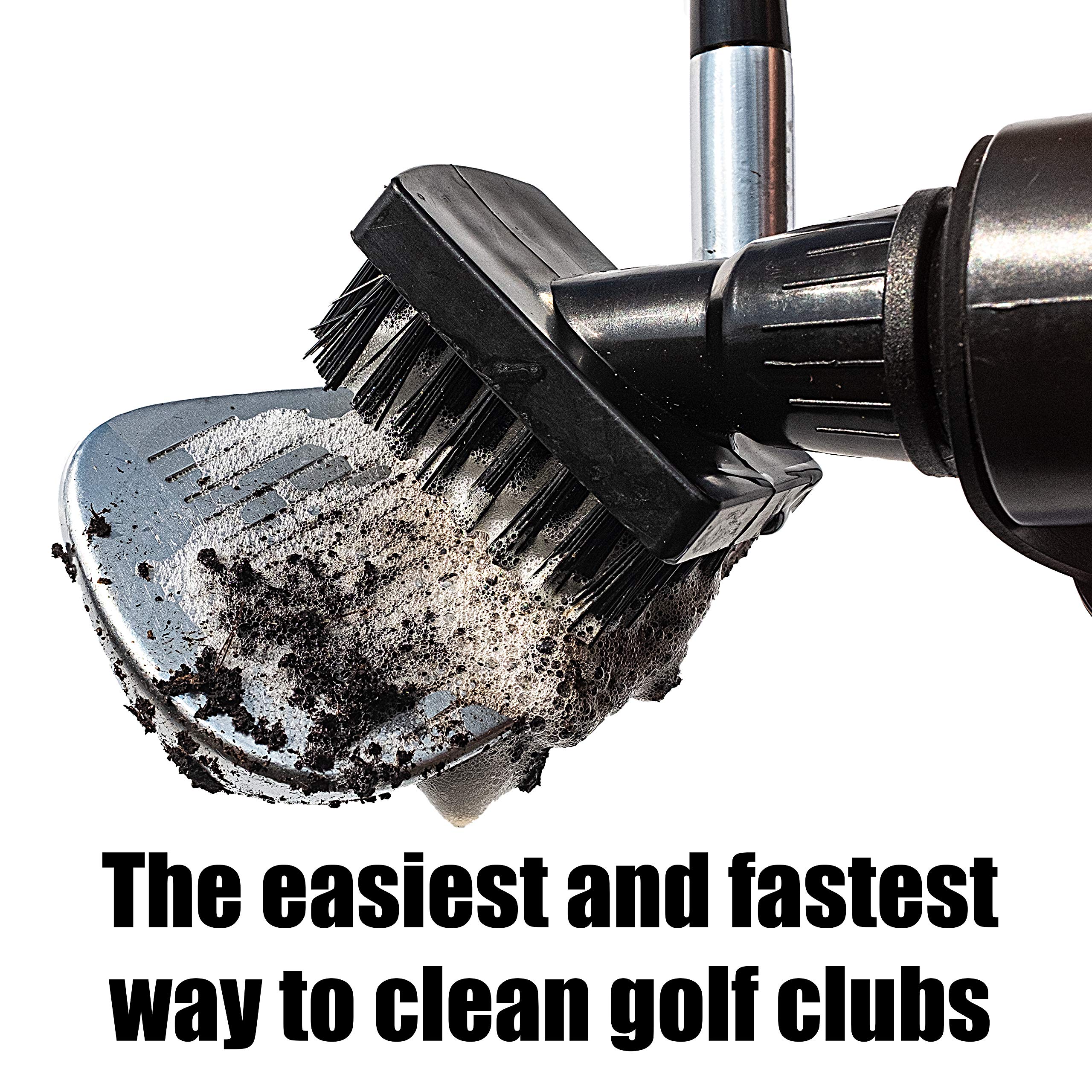 Premium Golf Club Cleaning Kit with Foaming Brush, Water/Soap Tank, 2 Microfiber Towels & Magnetic Keychain – Complete Golf Accessories Set for Club & Ball Care – Perfect for Driving Range, Course & Home Practice