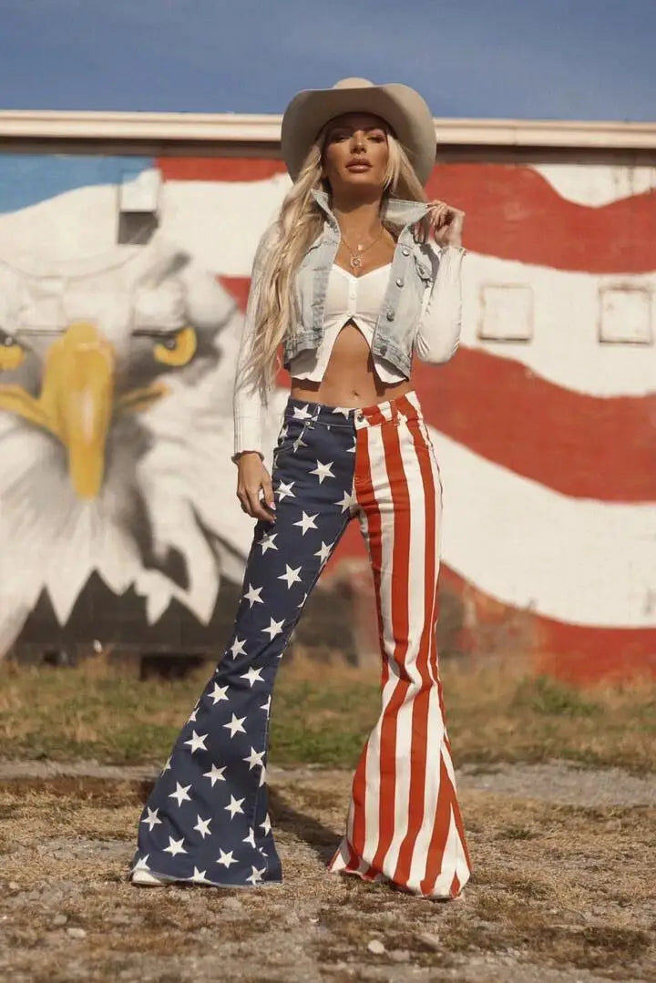 Patriotic American Flag Shorts & Pants - USA Texas Style 4th of July Outfit for Men & Women | Perfect for Independence Day Parties, Festivals & Country Themed Events