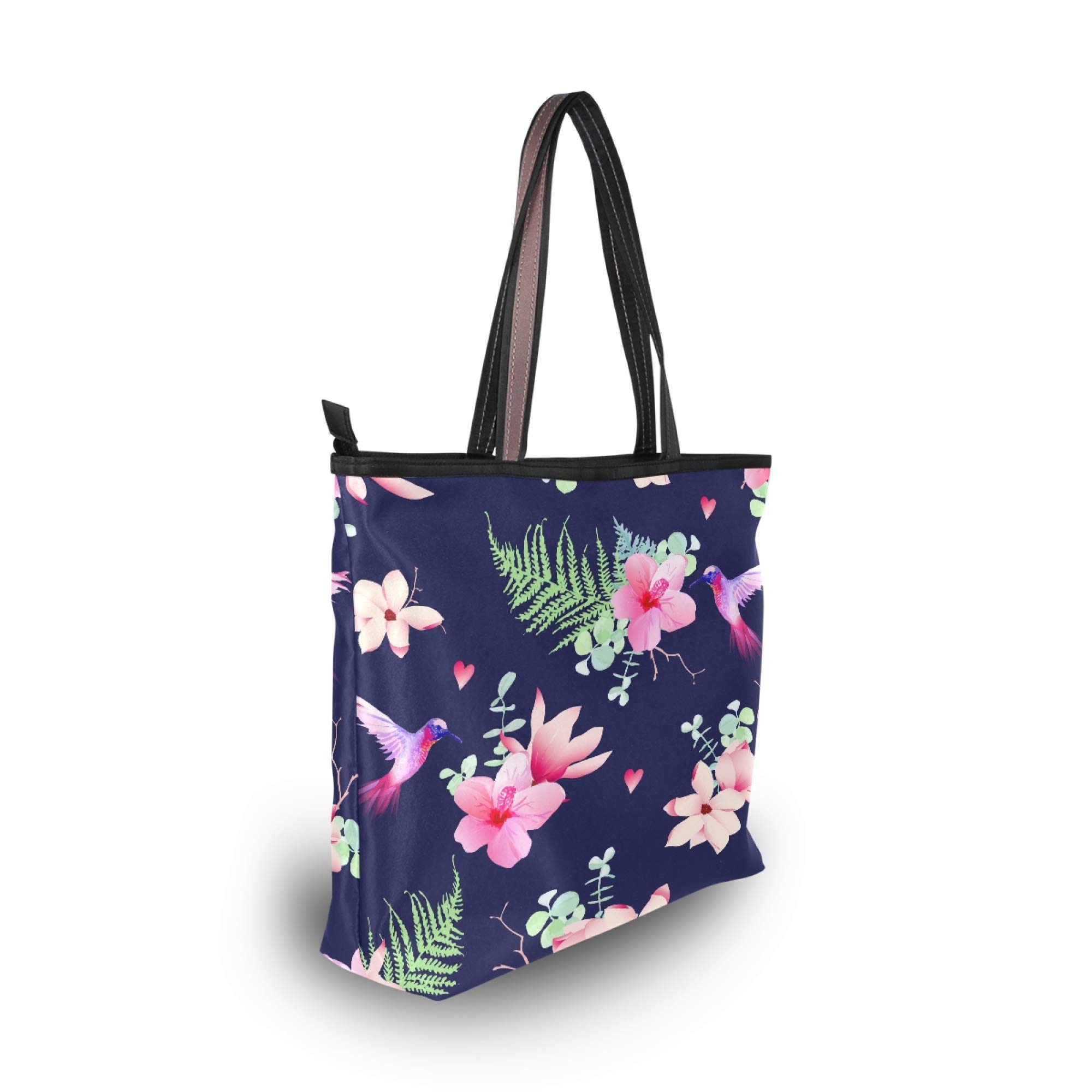 Stylish Hummingbird Floral Tote Bag - Women's Fashion Shoulder Handbag for Daily Use, Work, and Travel | Perfect Gift for Women and Girls