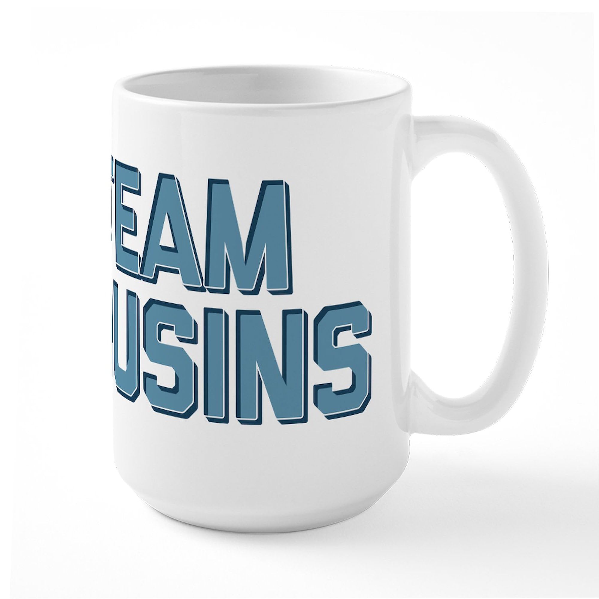 Team Cousins 15 oz (444 ml) Ceramic Coffee Mug - Perfect for Family Reunions, Office Gifts & Holiday Parties | CafePress