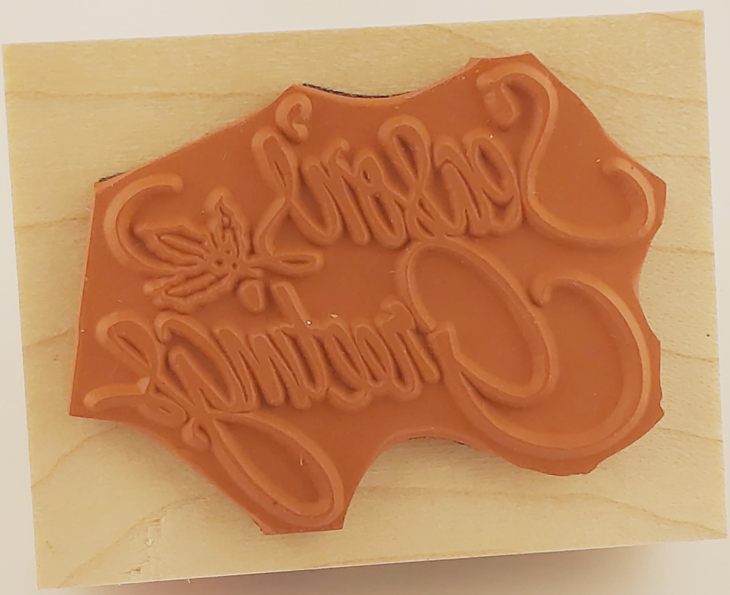 Christmas Rubber Stamp Set - Seasons Greetings Holiday Stamps for DIY Cards, Gift Wrapping & Scrapbooking