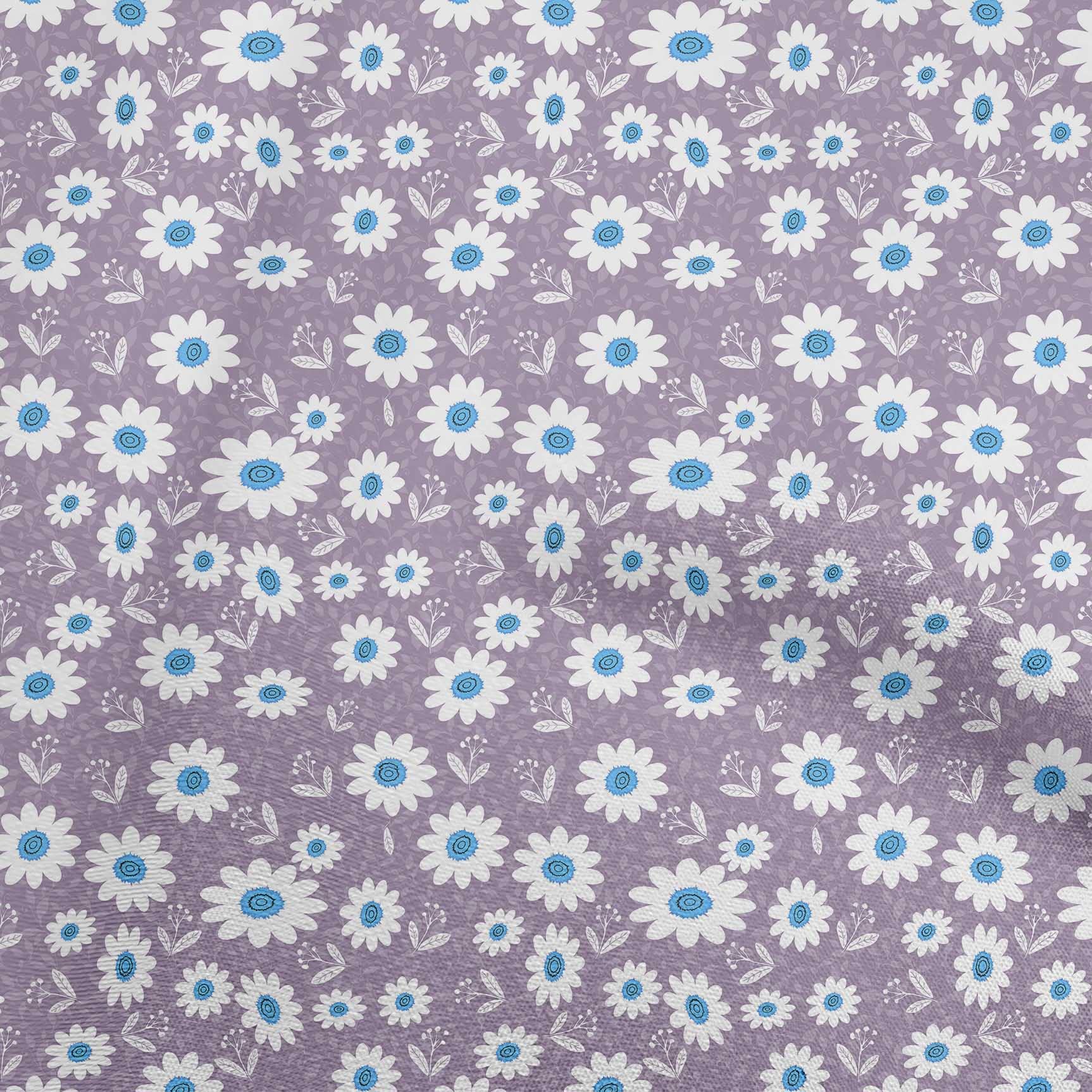 oneOone Cotton Flex Amethyst Fabric for Kids - 40 Inch Wide Floral Printed DIY Sewing Material by The Yard | Perfect for Children's Clothing, Quilting & Craft Projects